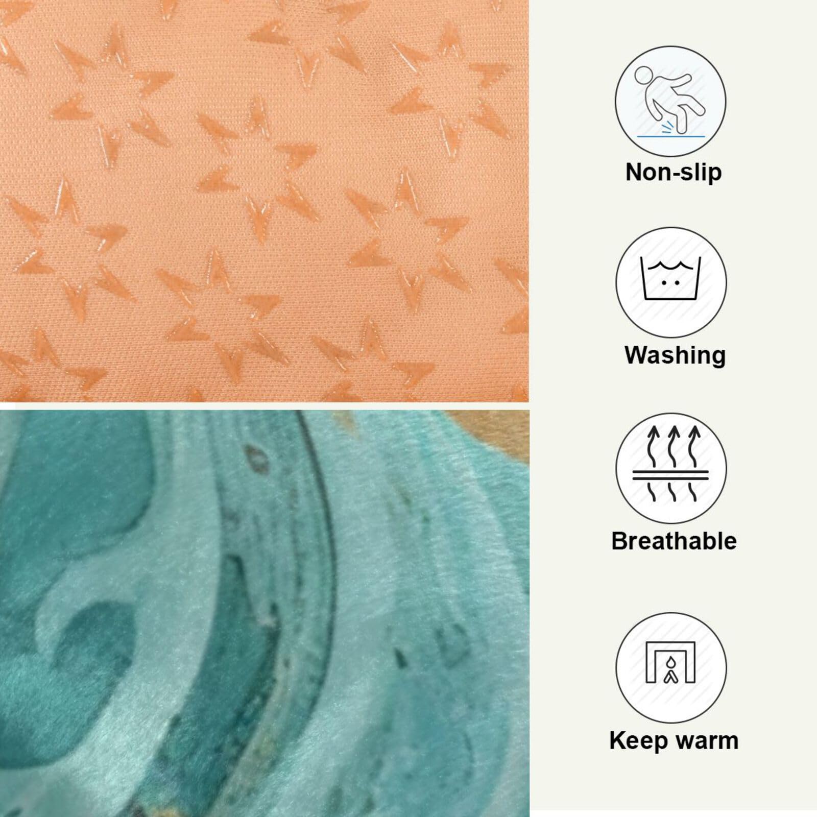 Turquoise Marble Texture Dog & Cat Bed - Rectangle Comfortable Pet Bed for Small & Medium Pets - Ultra Soft Calming Bed (24x18 Inches) - Perfect for Living Room, Bedroom & Pet Travel