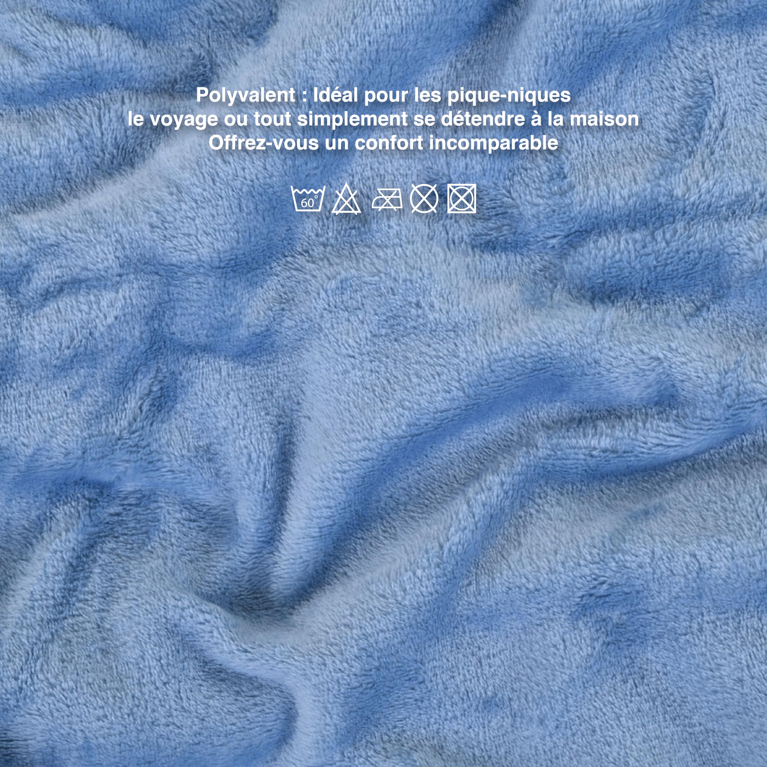 Soft Polyester Fleece Throw Blanket for Couch & Bed - Cozy Lightweight Fuzzy Blanket for Fall Decor - 51