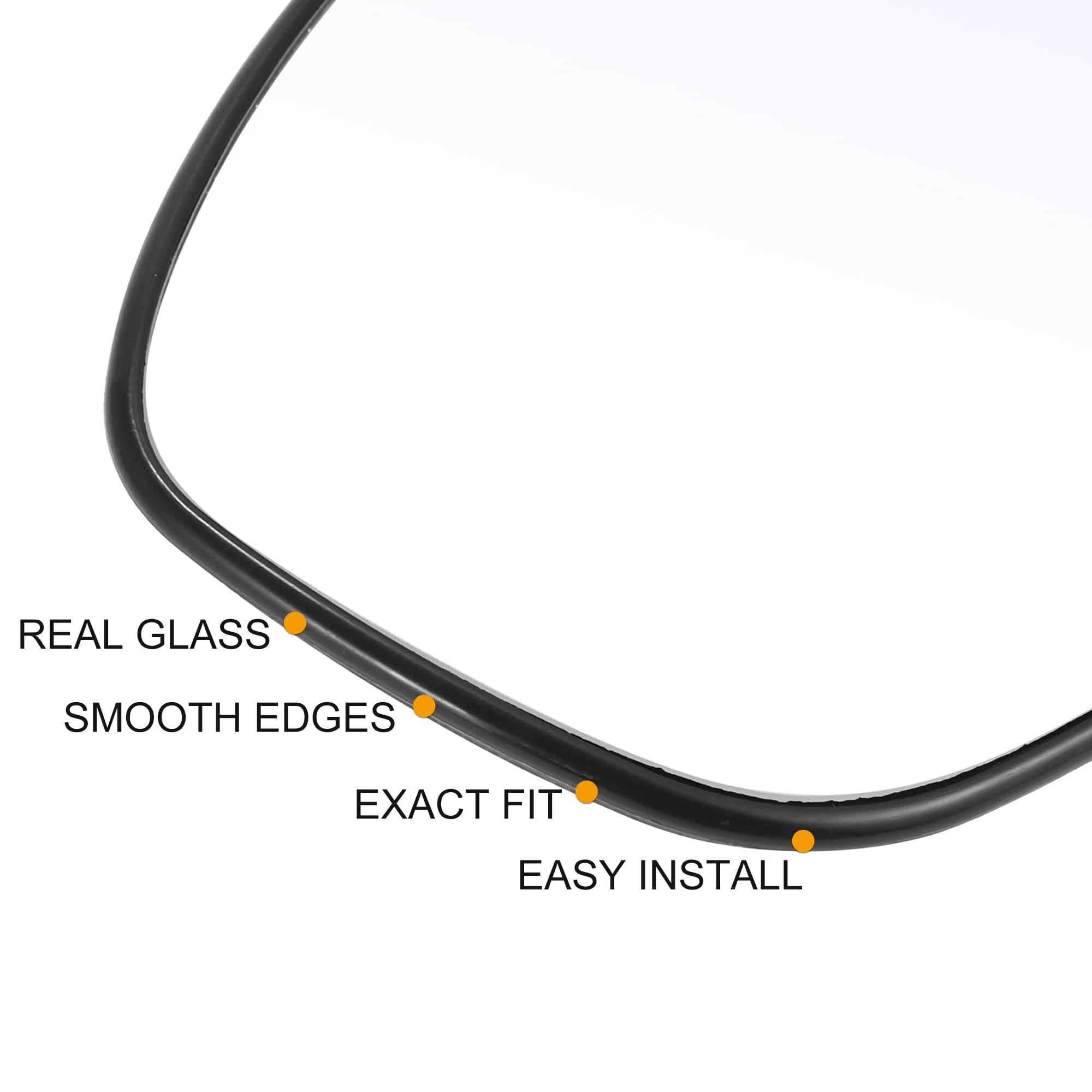 X AUTOHAUX Heated Left Driver Side Rearview Mirror Glass Replacement with Backing Plate for 2020-2021 Nissan Sentra - Perfect for Winter Driving & Enhanced Visibility