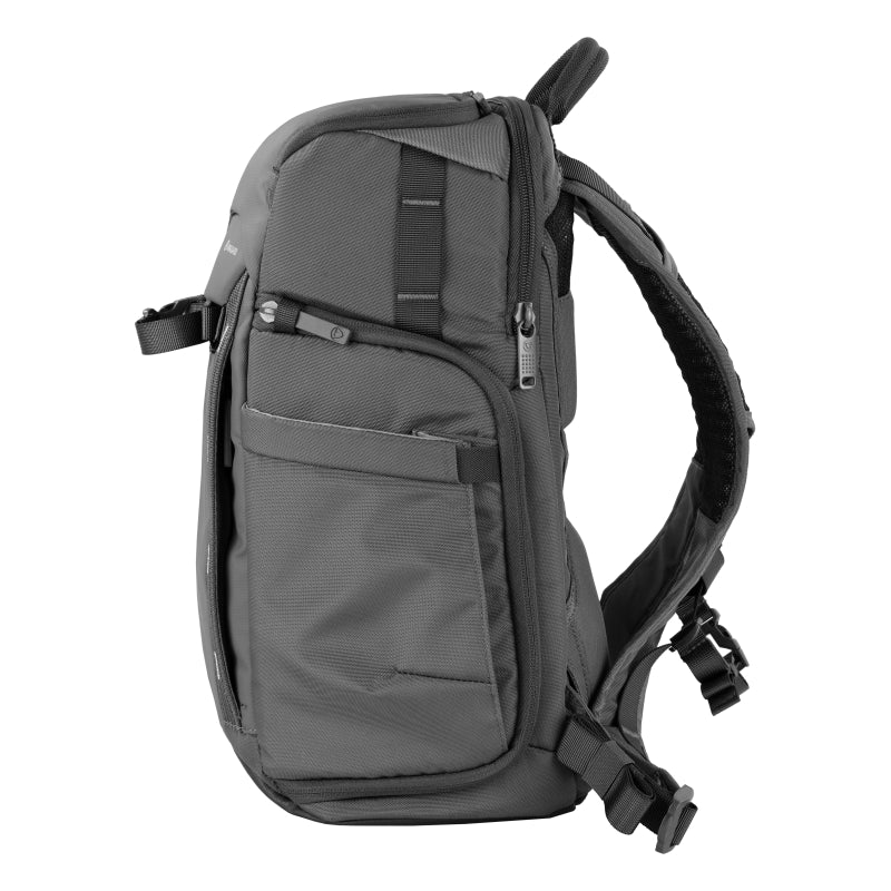 VEO S41 Gray Camera Backpack with USB Charging Port & Side Access - Waterproof DSLR/SLR/Mirrorless Camera Bag for Travel & Outdoor Photography