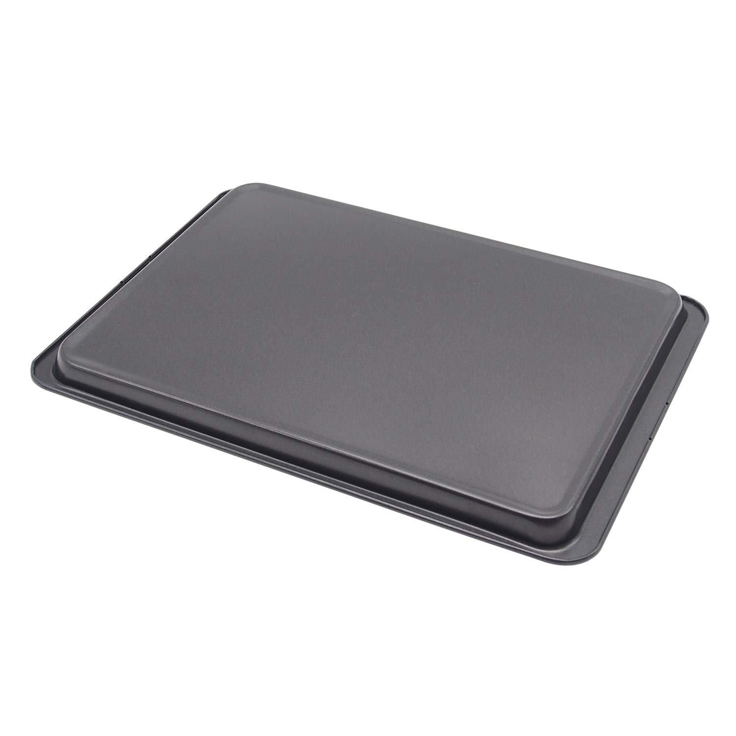 2-Pack Nonstick Carbon Steel Baking Sheets - 10x14.5 Inch Cookie Pans (9x13 Inch Inner) - Heavy Duty Commercial Grade Bakeware for Cookies, Pizza, Roasting Veggies & Sheet Cake Baking