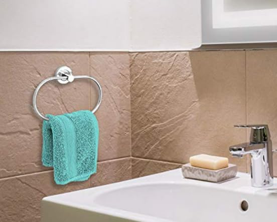 Stainless Steel Towel Ring - Chrome Oval Bathroom Towel Holder for Wash Basin, Napkin & Hand Towel Hanger - Durable Bathroom Accessories for Home, Hotel & Spa Decor