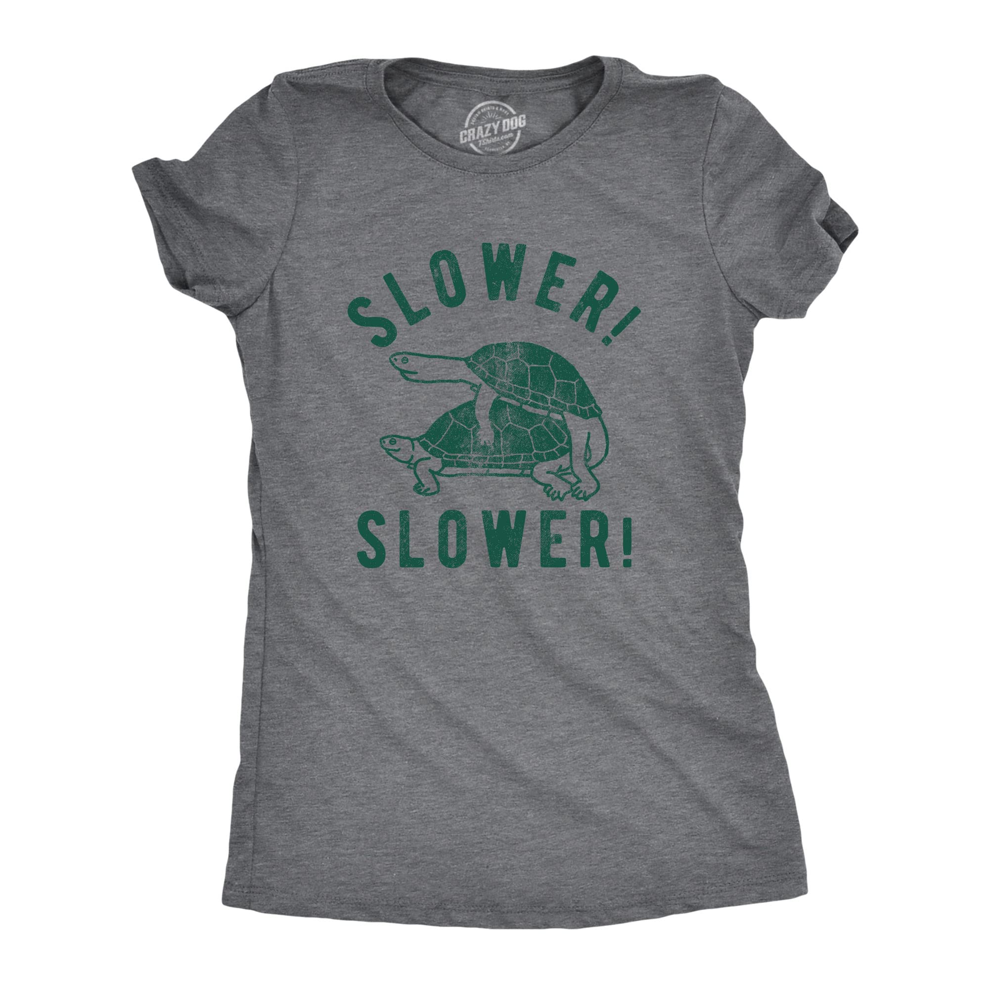 Funny Turtle Graphic T-Shirt for Women - Cute Slow & Steady Joke Tee - Perfect for Casual Wear, Gifts, and Relaxing Weekends