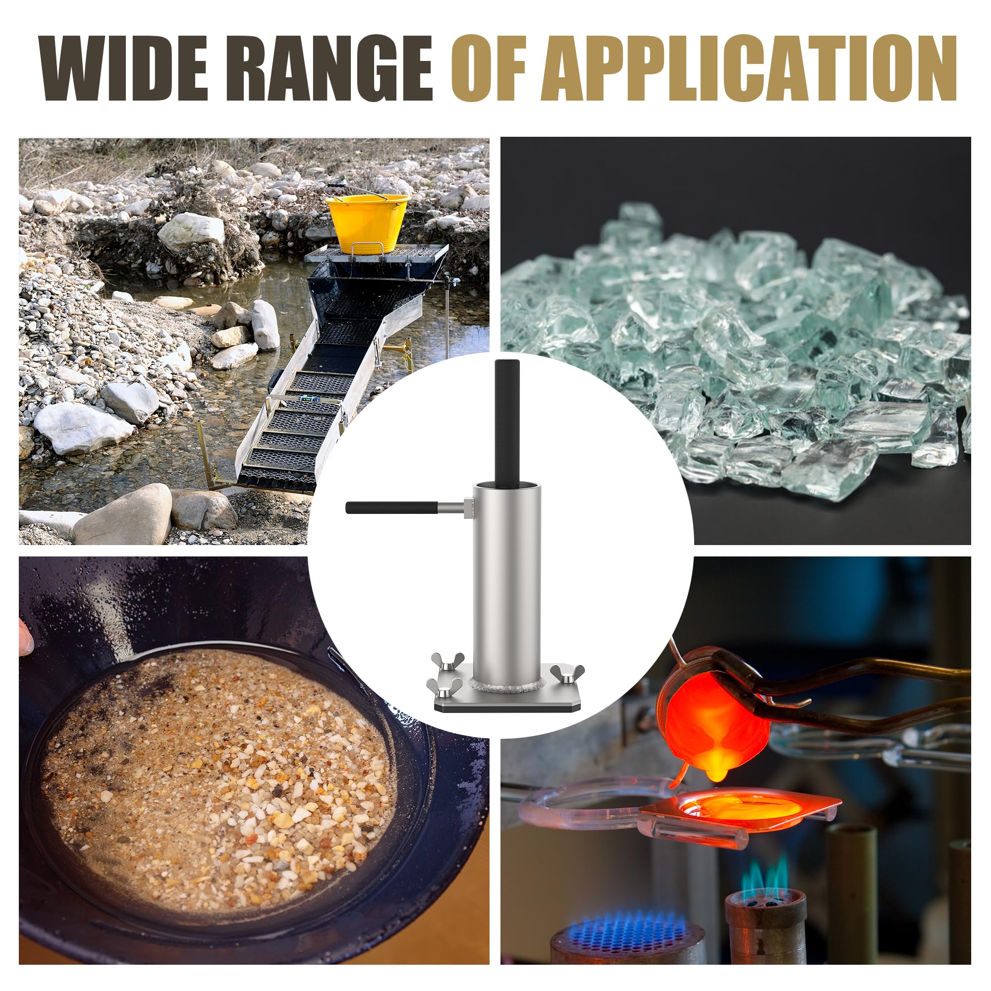Rock Crusher & Can Crusher for Gold Prospecting - Heavy Duty Ore Crusher, Frit Maker & Glass Breaker for Mining, Gold Panning, Rockhounding | Perfect for Outdoor Adventures, DIY Projects & Metal Detecting