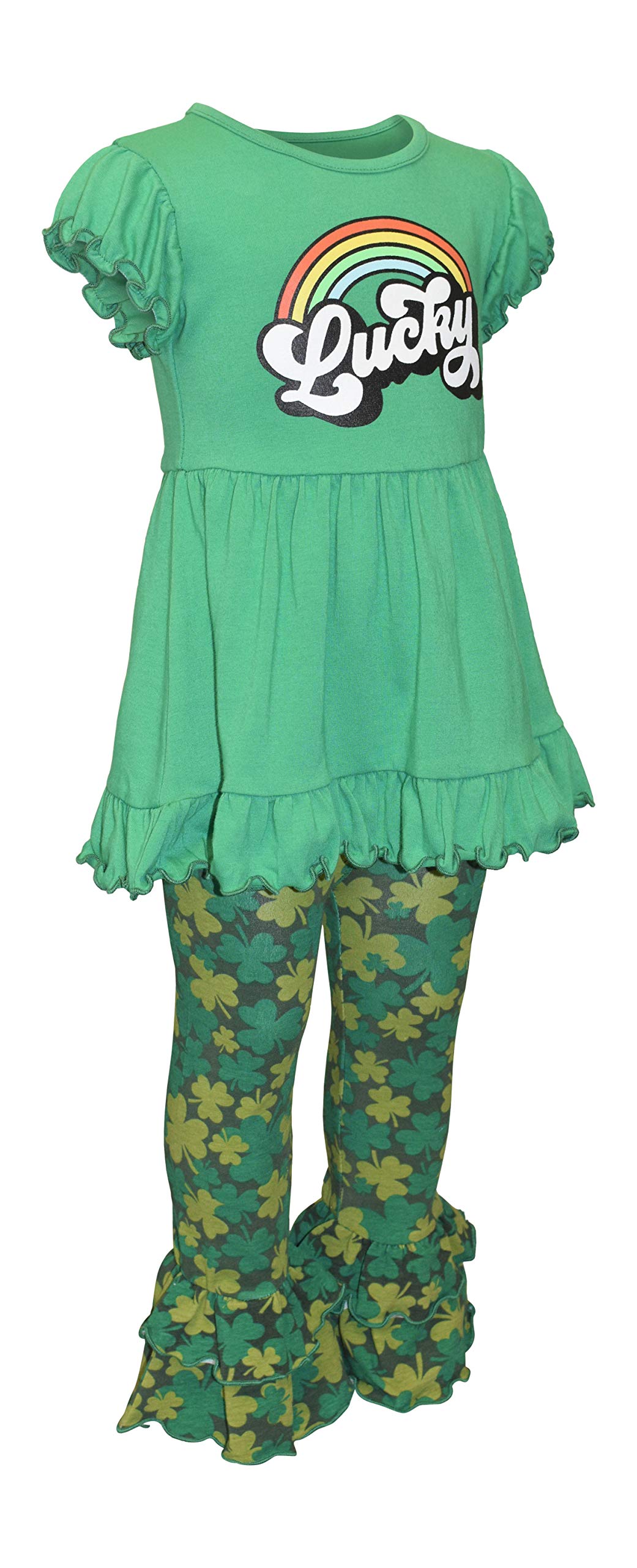Girls 2-Piece Ruffle Leggings & Shirt Set for Toddler Playtime