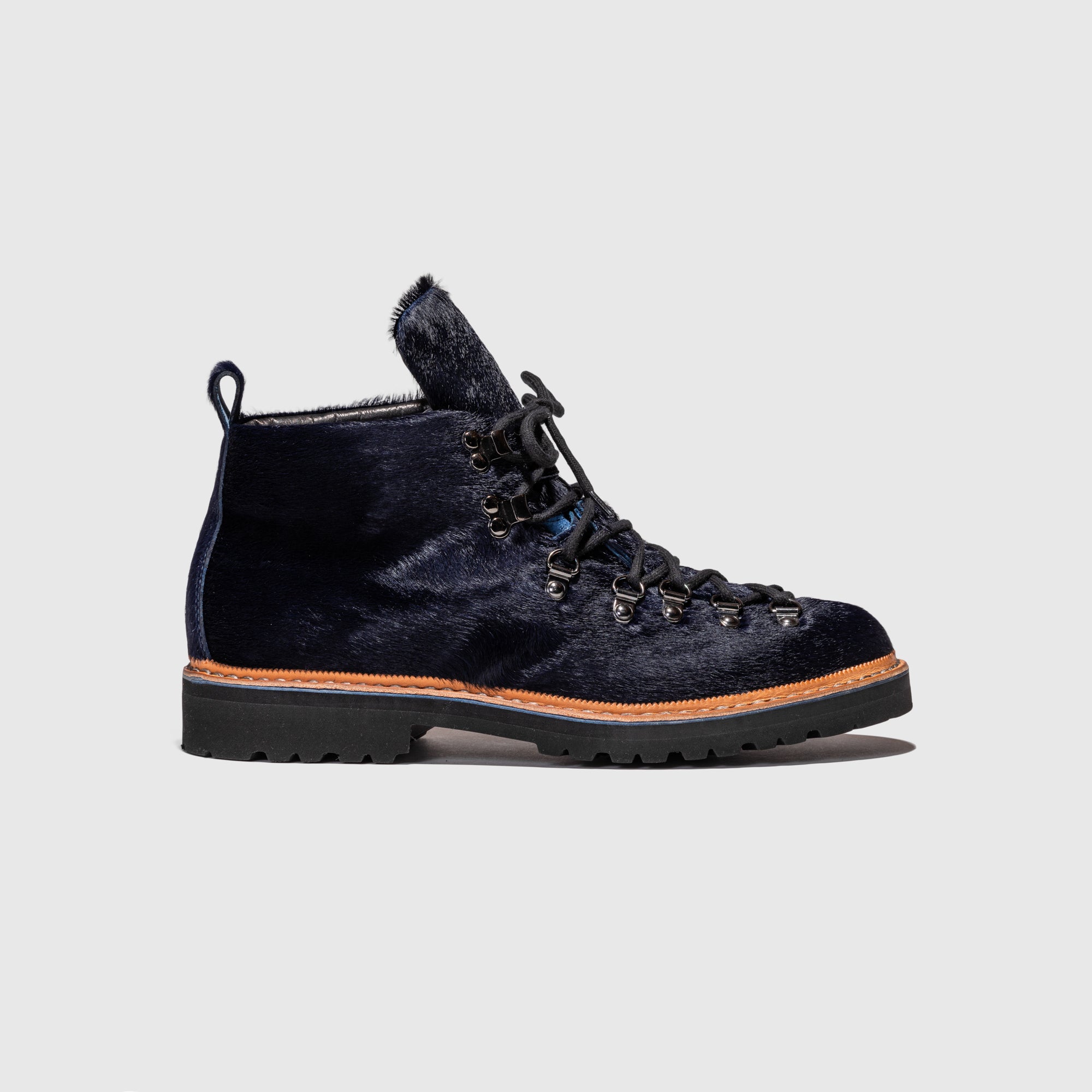 Men's 120 Boot in Navy Blue Pony Hair Leather - Stylish & Durable for Work, Outdoor & Casual Wear