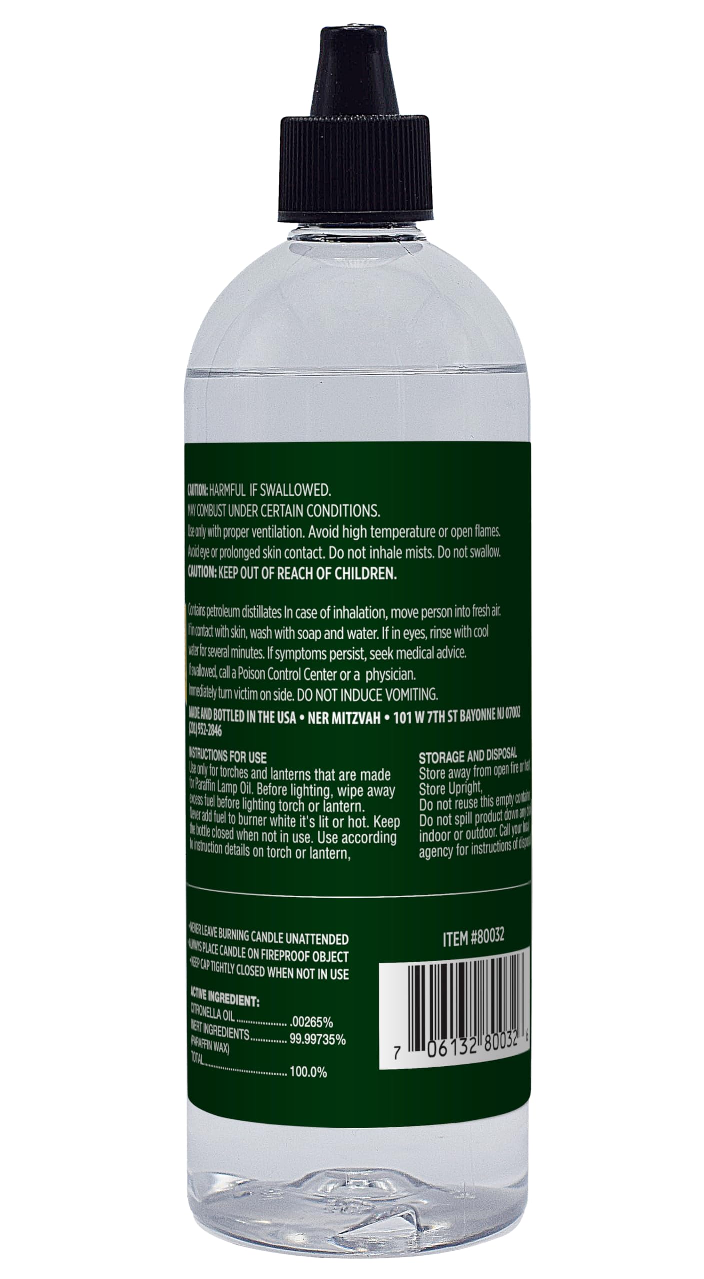 Premium Citronella Scented Lamp Oil - 32oz Smokeless Mosquito Repellent for Indoor/Outdoor Use | Paraffin Oil for Lanterns, Torches & Candles | Perfect for Patio, Camping & Backyard Gatherings