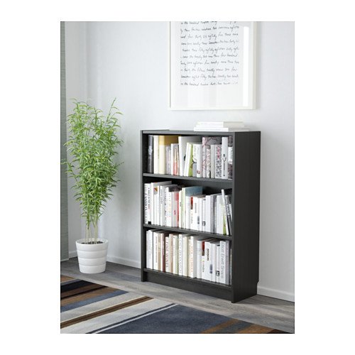 IKEA Black-Brown Bookcase 1626.201126.1810 - Modern Bookshelf for Home Office, Living Room & Bedroom Storage Organization