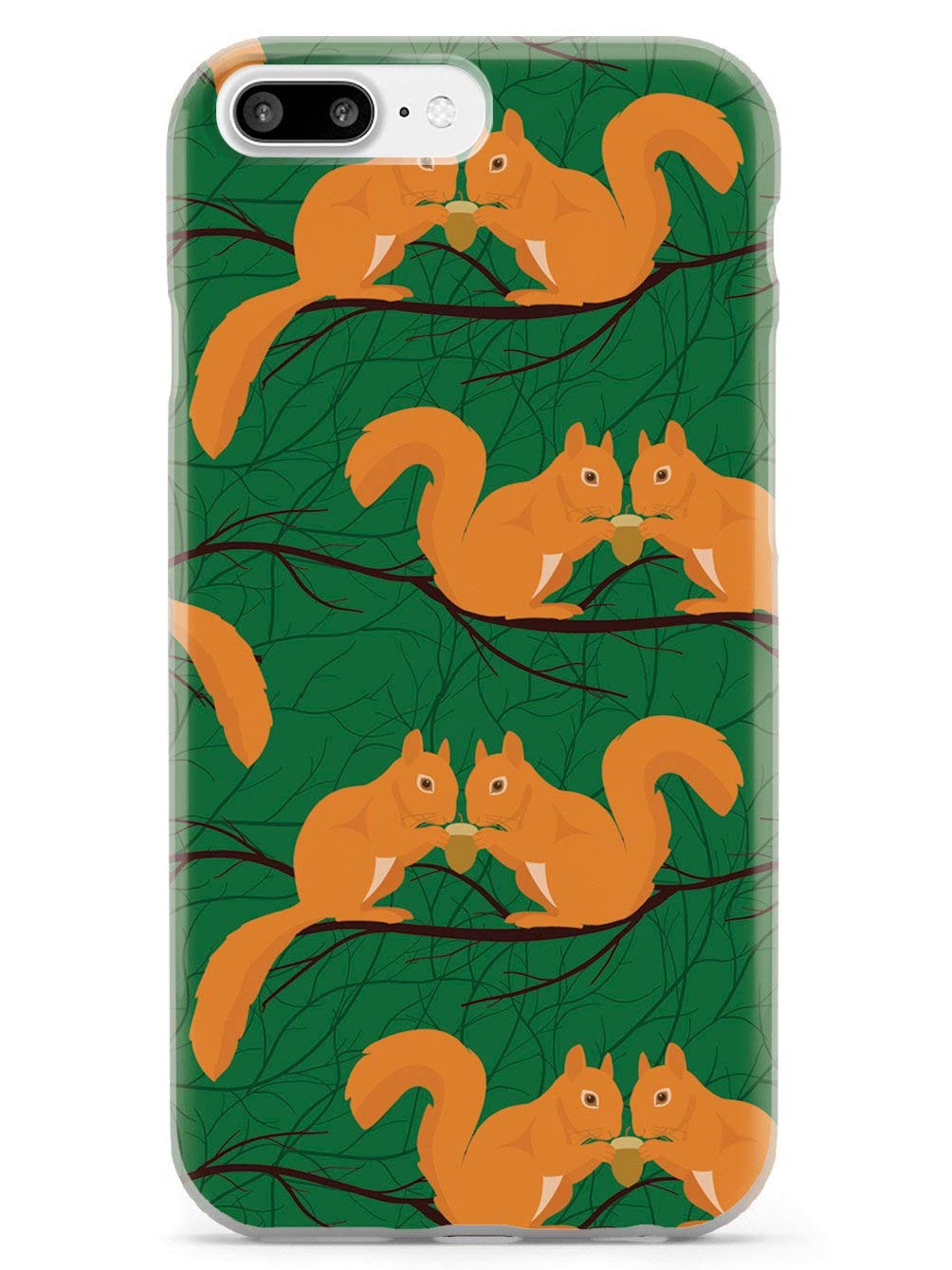 Stylish 3D Textured Protective Phone Case for Apple iPhone 8 Plus - Squirrel Pattern White Cover - Shockproof & Scratch Resistant - Perfect for Everyday Use, Outdoor Activities & Gift Giving