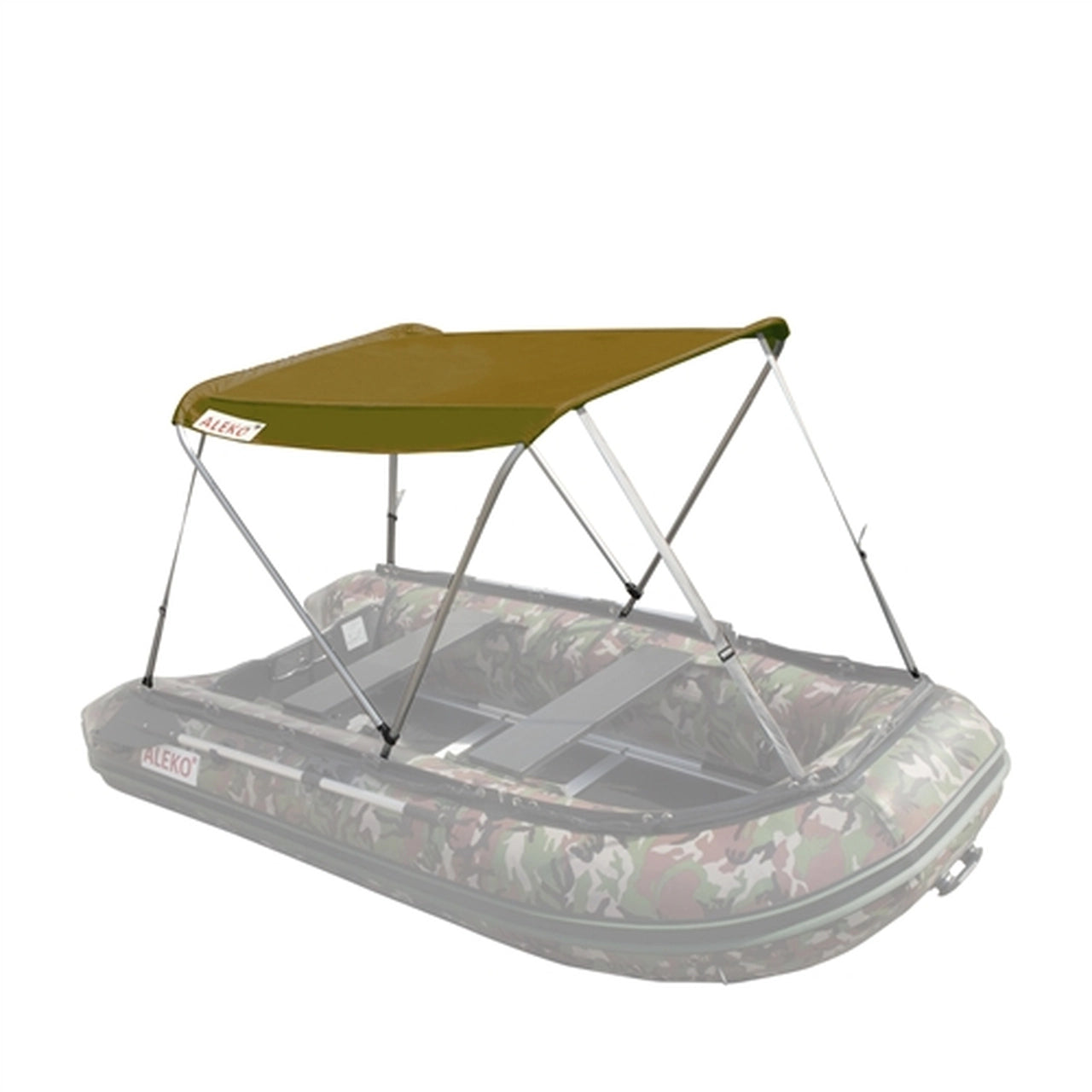 Aleko 8.5ft Boat Canopy Tent - Waterproof Sun Shelter for Inflatable Boats - Wheat Color - Perfect for Summer Boating, Fishing & Outdoor Water Activities
