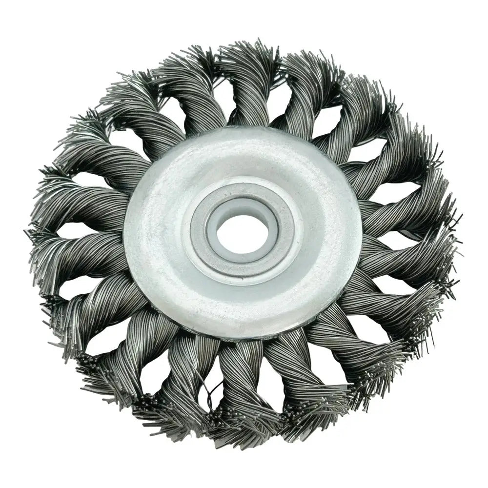 AA Knotted Wire Wheel, 3 Inch Diameter with 1/2 Inch Arbor - 68 303 - Perfect for Metal Cleaning, Rust Removal & Surface Preparation