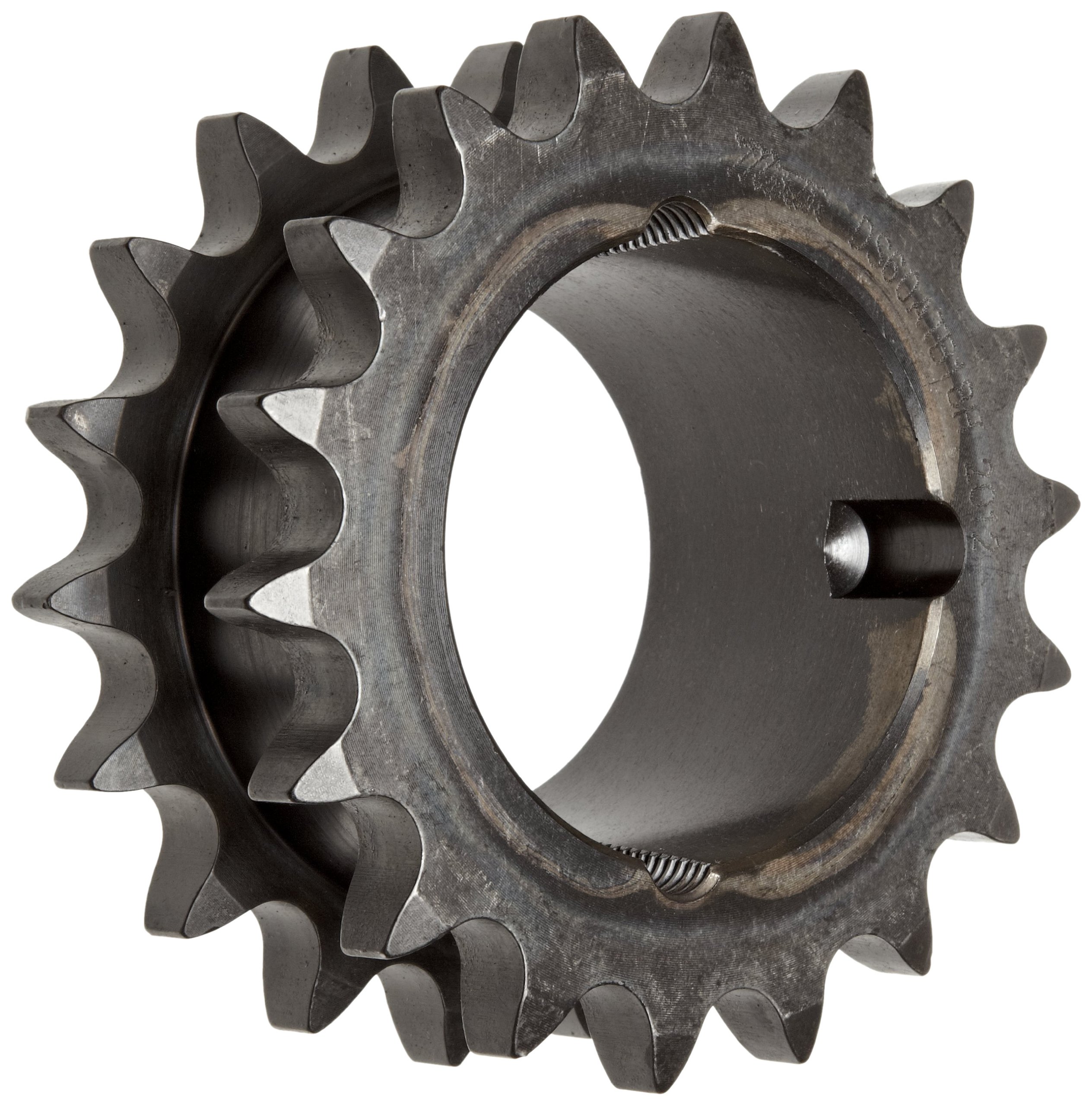 Martin Roller Chain Sprocket - Hardened Teeth Taper Bushed Type A Hub (Double/Single Strand, 60 Chain Size) for 1615 Bushing | 0.75