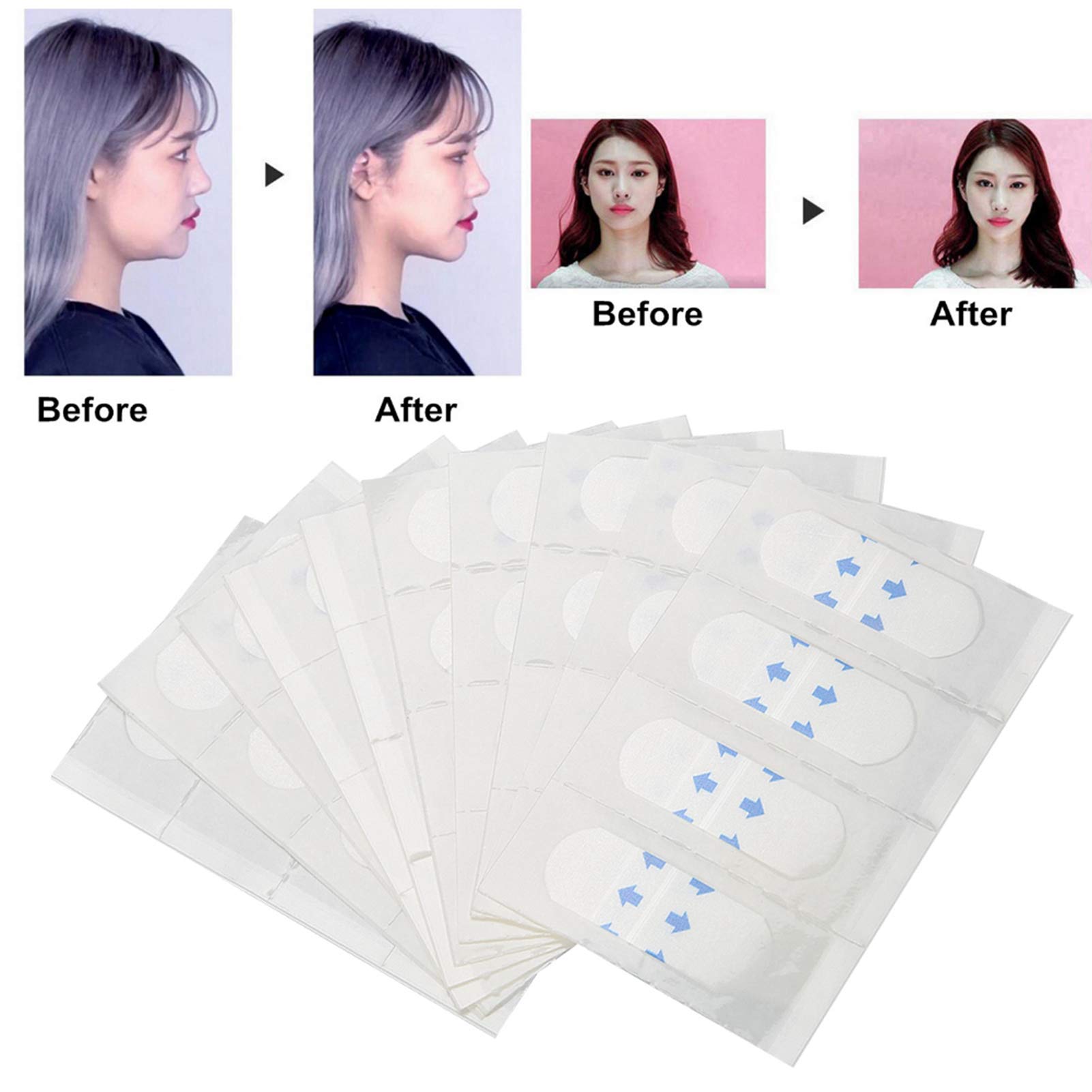 Face Lift Tape 40Pcs - Invisible Chin & Wrinkle Stickers for Slimming & Makeup