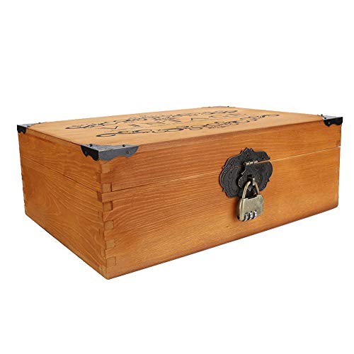 Vintage Wooden Storage Box with Lock for Jewelry & Cosmetics | Home Decor