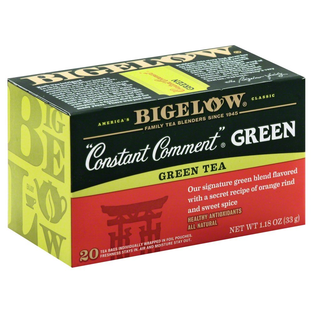 Bigelow Green Tea Bags - Constant Comment Flavor (20 Bags, Pack of 12) | Premium Loose Leaf Tea Alternative for Home, Office & Gifts