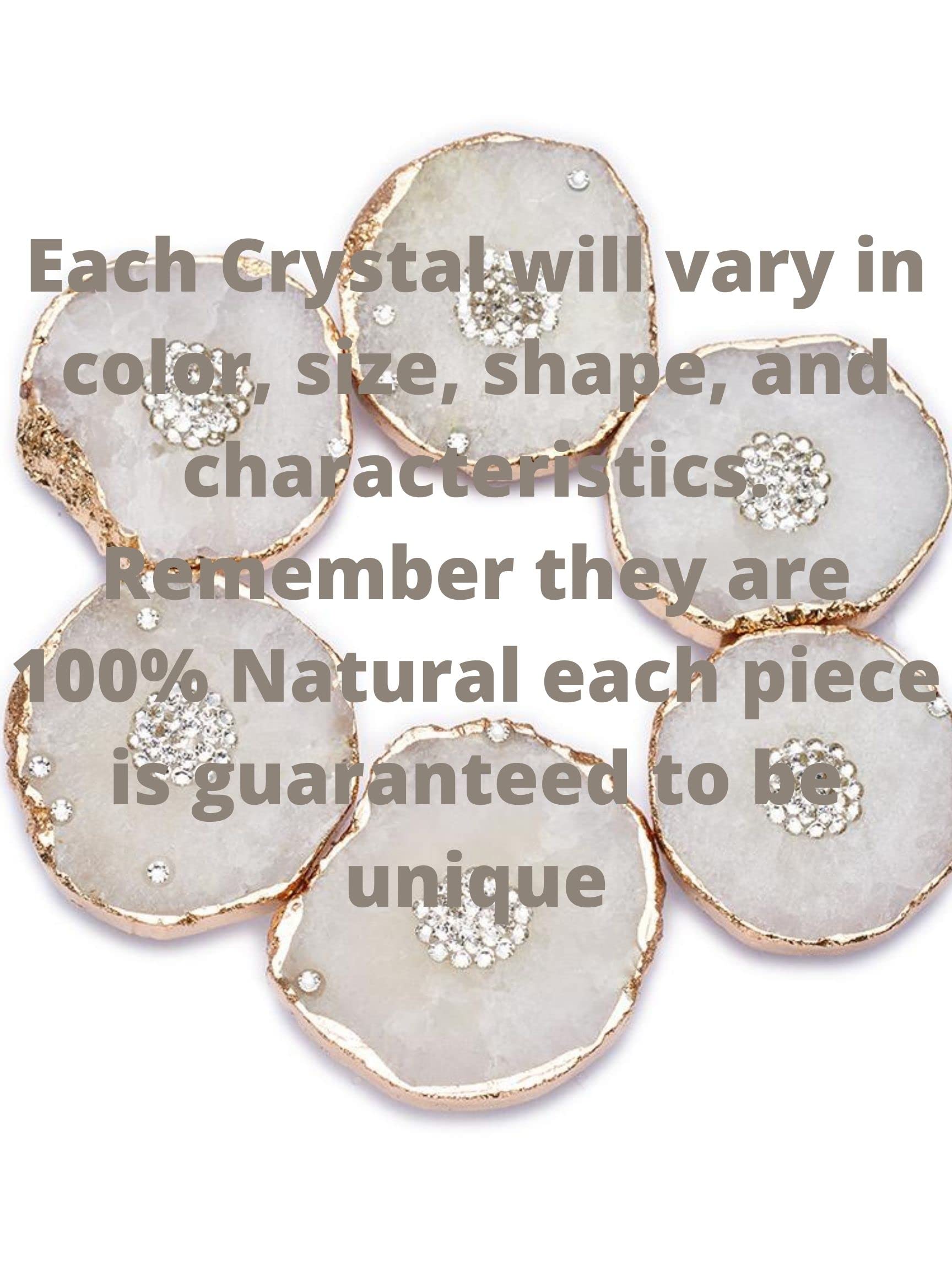 Premium White Agate Crystal Phone Grip Stand - Natural Druzy Quartz Healing Stone with Gold Trim for iPhone & Android Smartphones | Perfect for Home, Office & Travel Use