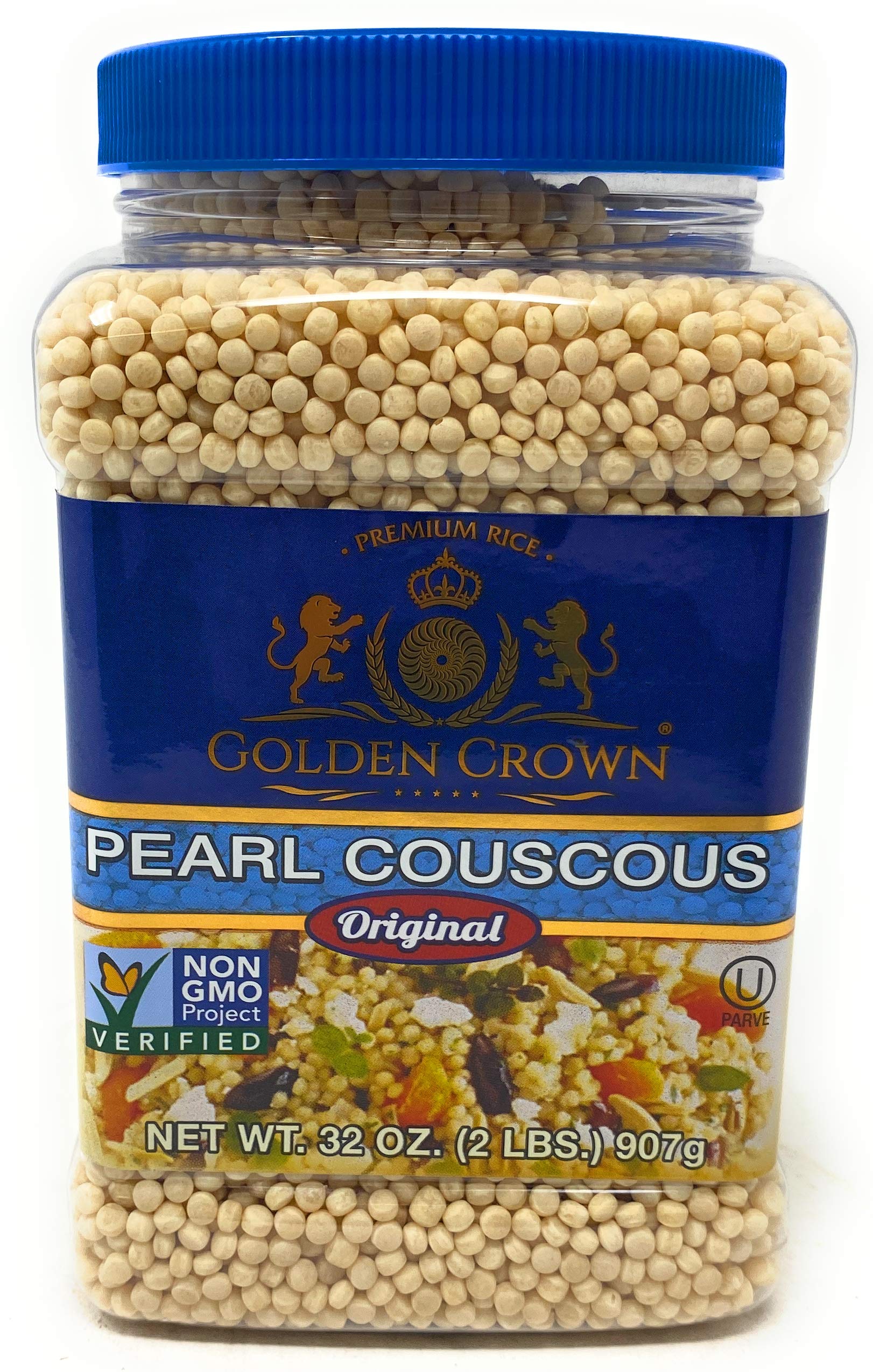 Premium Natural Pearl Couscous - Non-GMO, Kosher, 32oz for Salads & Soups