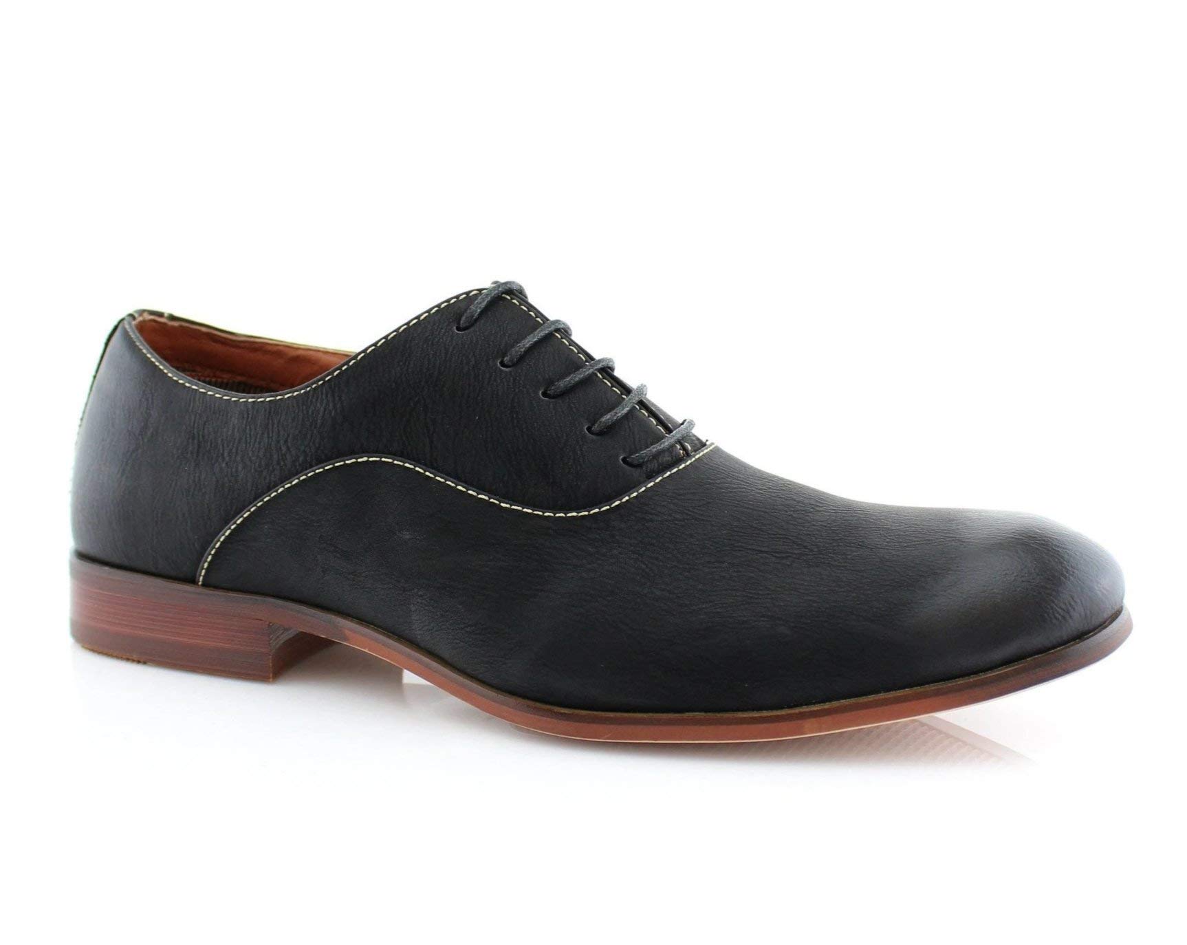 Ferro Aldo Classic Men's Oxford Dress Shoes - Formal Round Toe Leather Business Shoes for Office, Wedding & Special Occasions