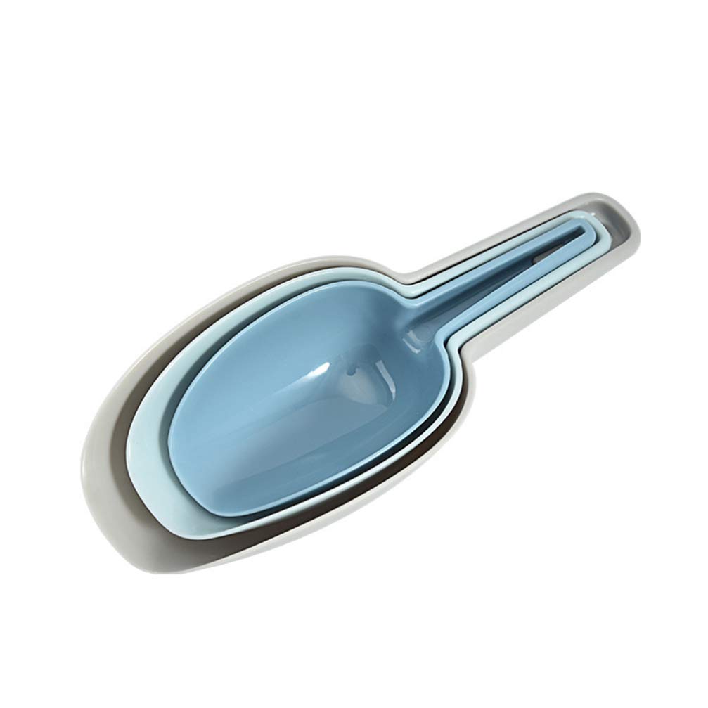 Hemoton 3-Piece Plastic Scoop Set - Food Shovel, Ice Scoop, Kitchen Utensil for Pet Food, Grains, Rice & Ice Cream - Durable Multi-Purpose Scoops for Cooking, Baking & Serving
