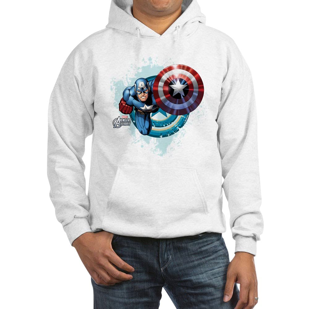 Captain America Flying Hooded Sweatshirt | Marvel Superhero Pullover | Men's & Women's Casual Wear | Perfect for Cosplay, Comic Con & Winter Outfits