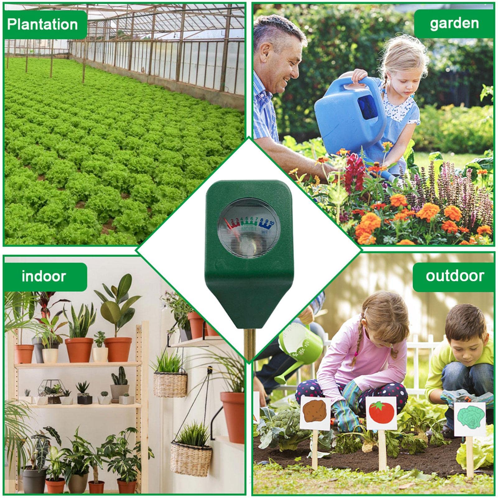 **3-in-1 Soil pH & Moisture Meter - Digital Plant Water Tester for Indoor & Outdoor Plants - Accurate Gardening Tool for Lawn, Garden, Flowers, Vegetables - Perfect for Home, Greenhouse & Farm Use**