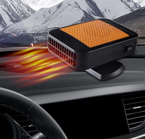 Portable 12V Car Heater Fan - 150W Fast Heating Defroster & Defogger with Adjustable Thermostat, 360° Rotation - Perfect for Winter Driving, Camping & Emergency Car Warmth