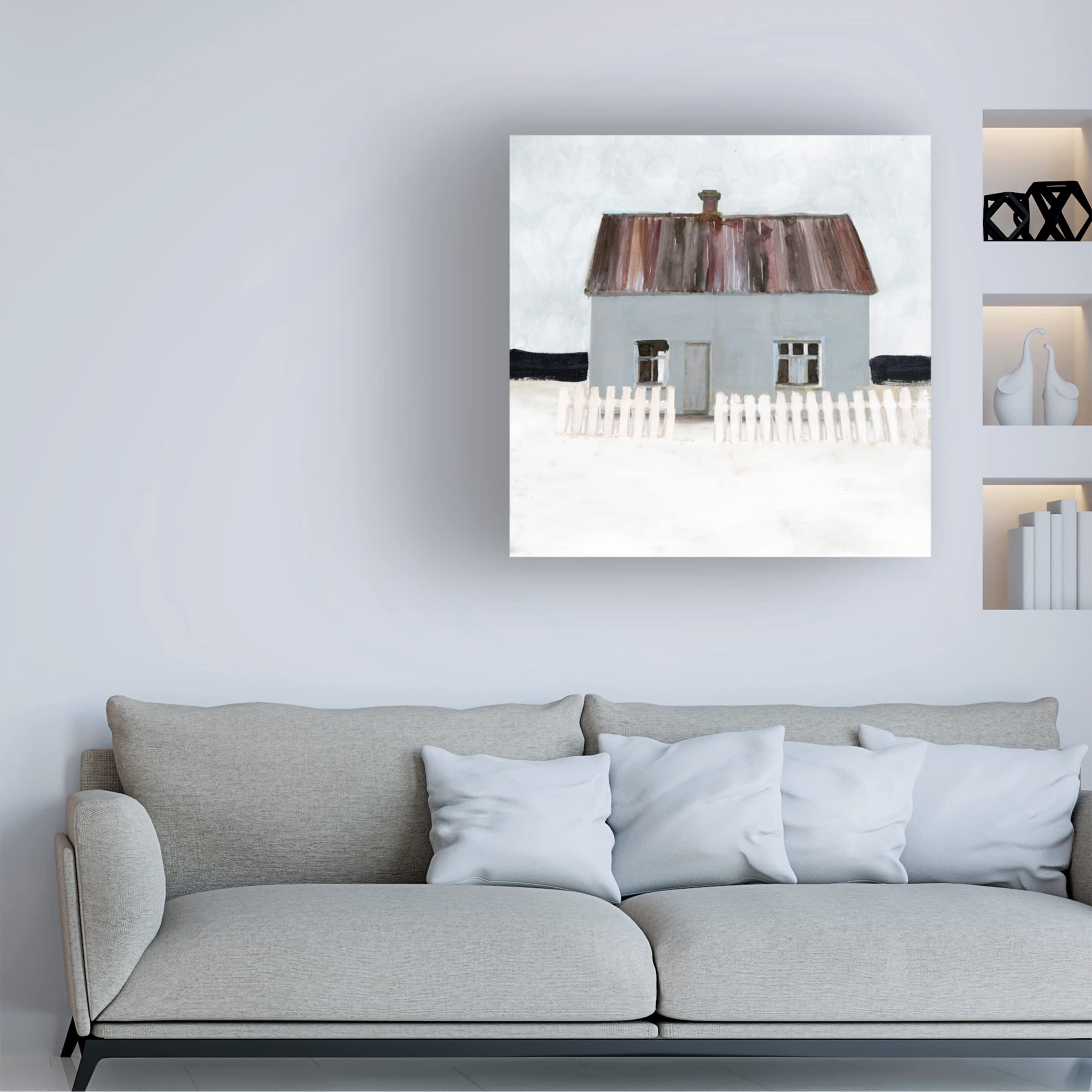 Stellar Design Studio 'Beach Hut IV' Canvas Wall Art Print - Coastal Home Decor for Living Room, Bedroom & Office