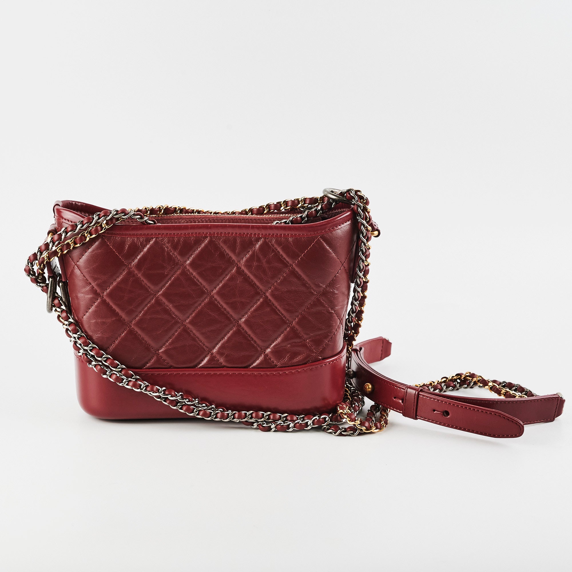Chanel Small Gabrielle Bag in Dark Red - Luxury Crossbody Handbag for Women, Perfect for Date Night & Evening Events