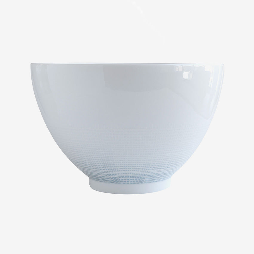 Bernardaud Saphir Deep Salad Bowl - White & Turquoise Ceramic Dinnerware for Elegant Dining & Entertaining