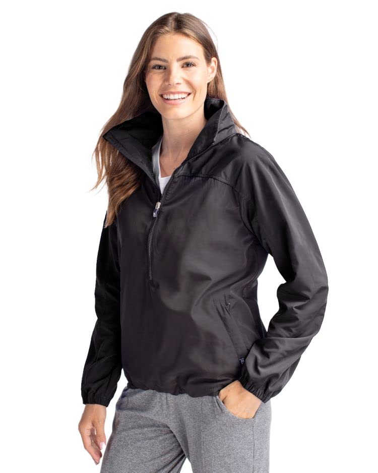 Cutter & Buck Women's Eco-Friendly Recycled Anorak Jacket - Lightweight Waterproof Windbreaker for Hiking, Camping & Outdoor Activities