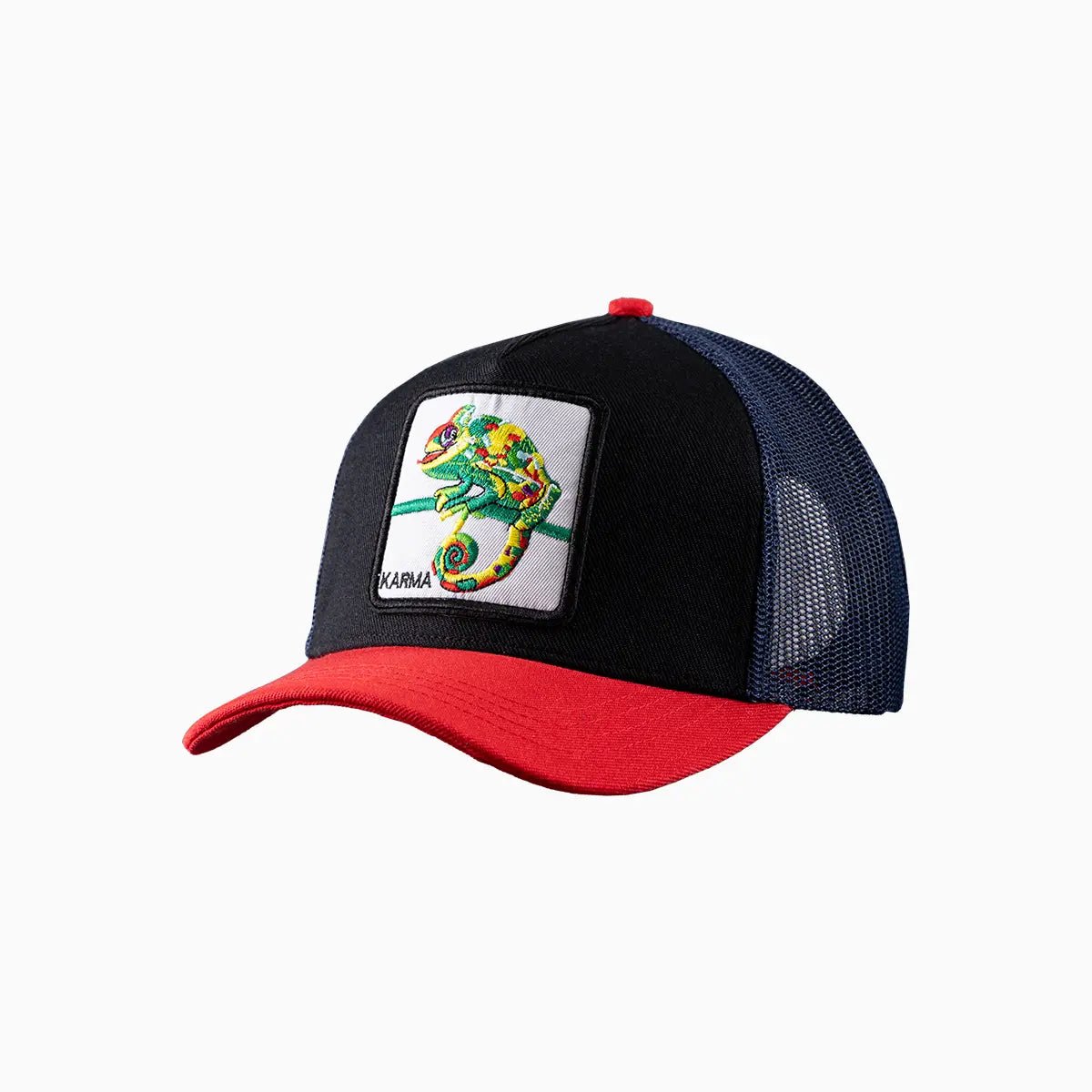Karma Patch Trucker Hat - Stylish Adjustable Snapback Cap for Men & Women - Perfect for Outdoor Activities, Sports, and Casual Wear