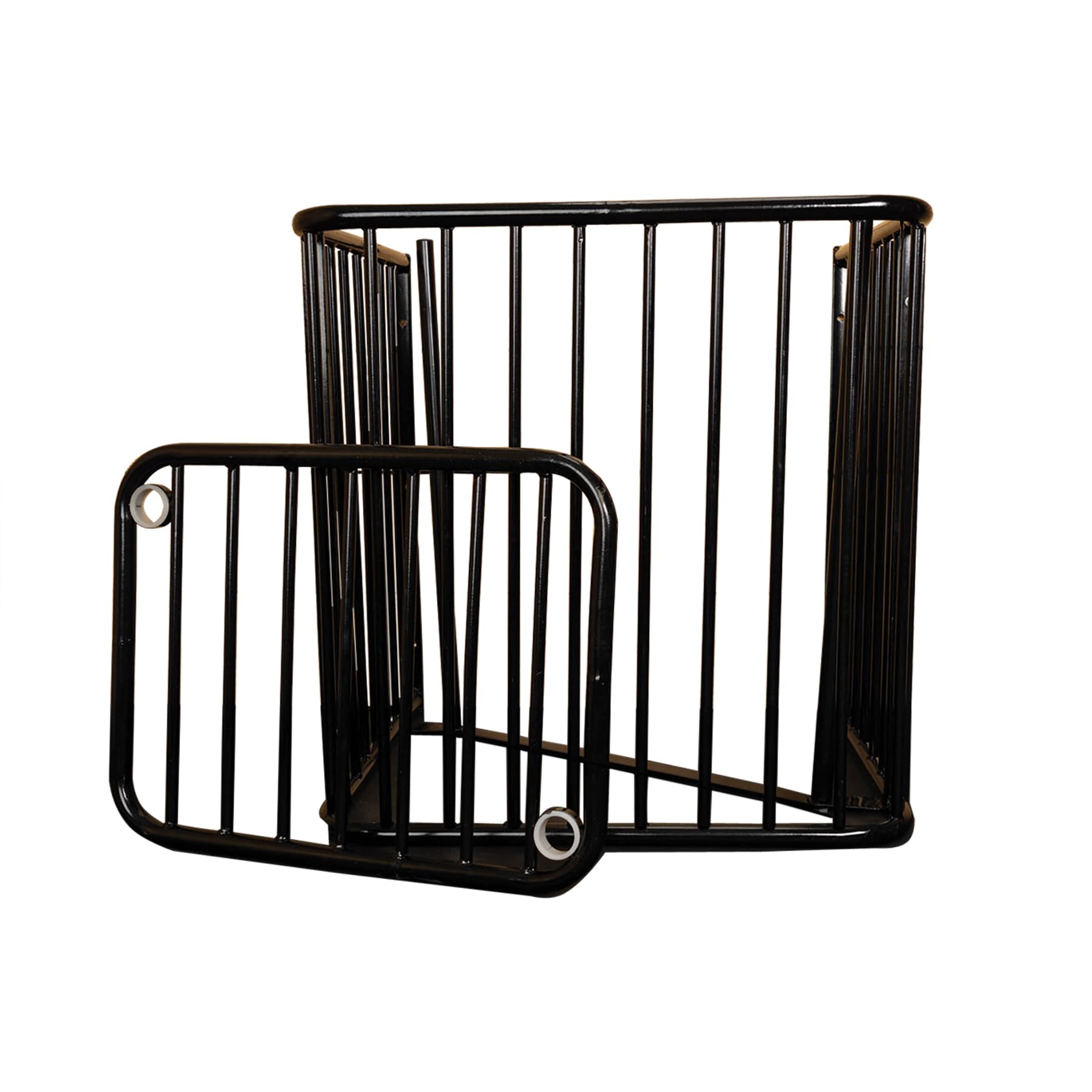 Slow Feed Wall-Mounted Hay Rack for Horses - Large Capacity Black Grazing Feeder with 5-Year Warranty | Natural Grazing Solution | Stable & Barn Feeding Accessory