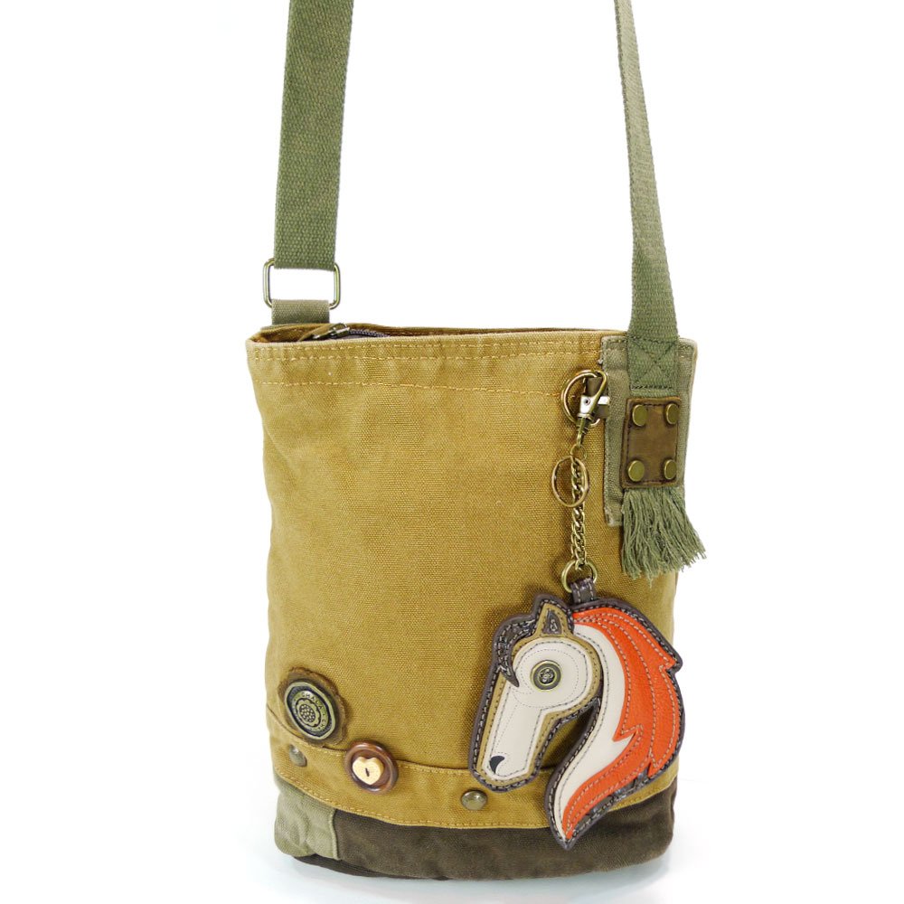 Chala Patch Crossbody Bag - Stylish Horse Head Design in Brown Leather | Perfect for Everyday Use, Travel, and Fashion Accessories