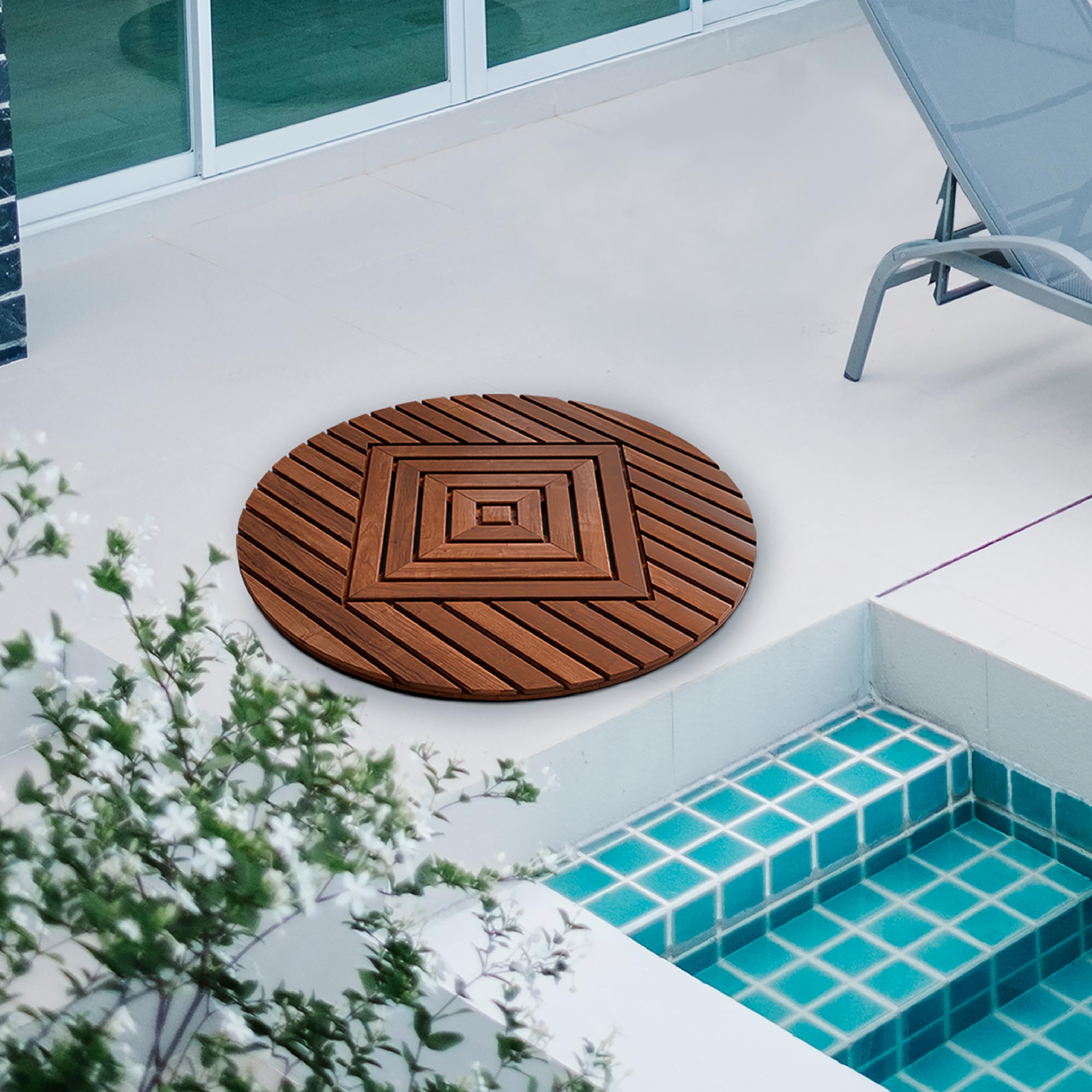 Premium Teak Shower Mat - 32