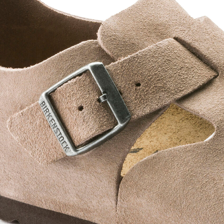 Birkenstock London Suede Leather Sandals - Classic Footbed Comfort in Taupe | Perfect for Casual Wear, Walking & Everyday Comfort