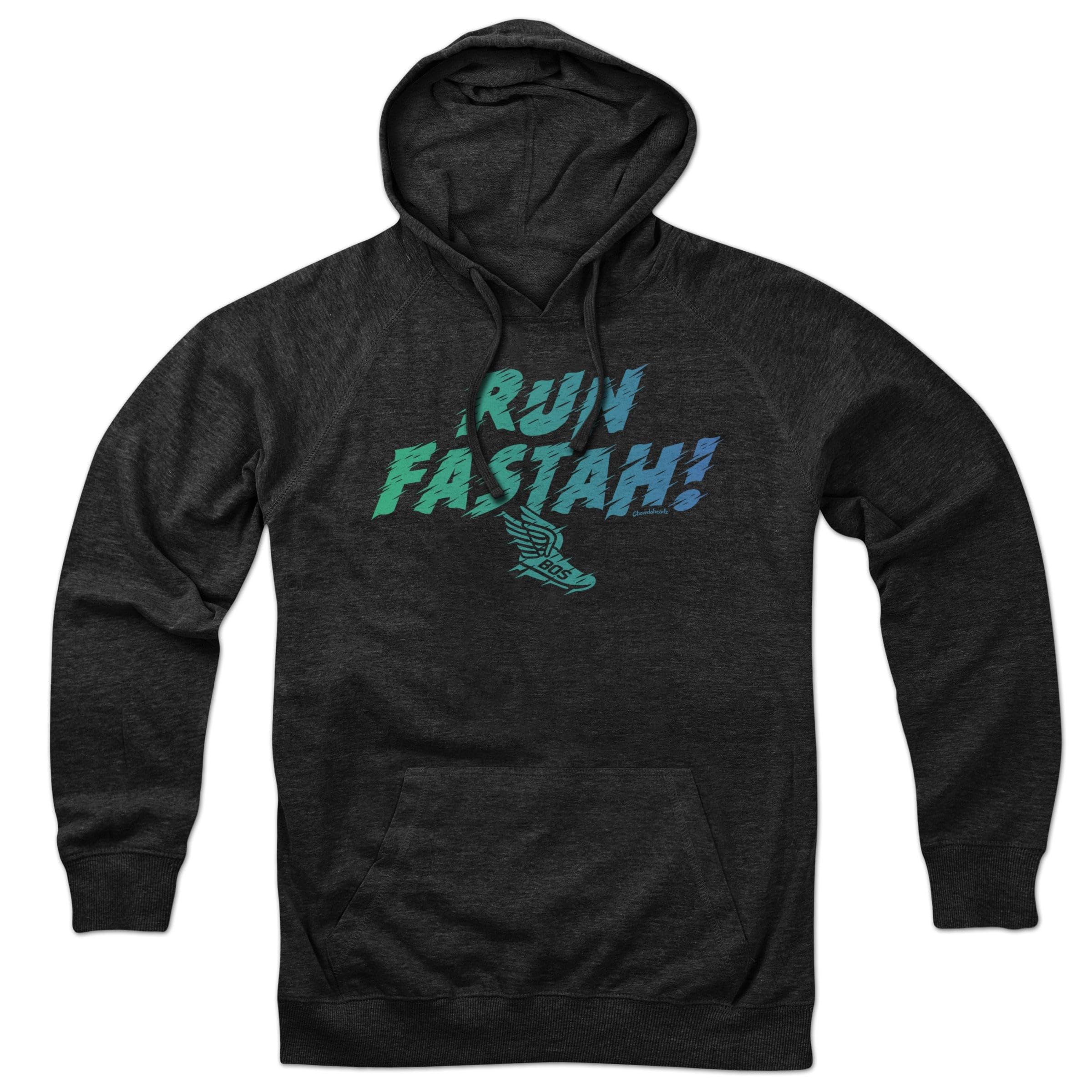 Chowdaheadz Run Fastah Fadeout Hoodie - Soft Unisex Cotton Blend Pullover Sweatshirt | Perfect for Running, Gym & Casual Wear