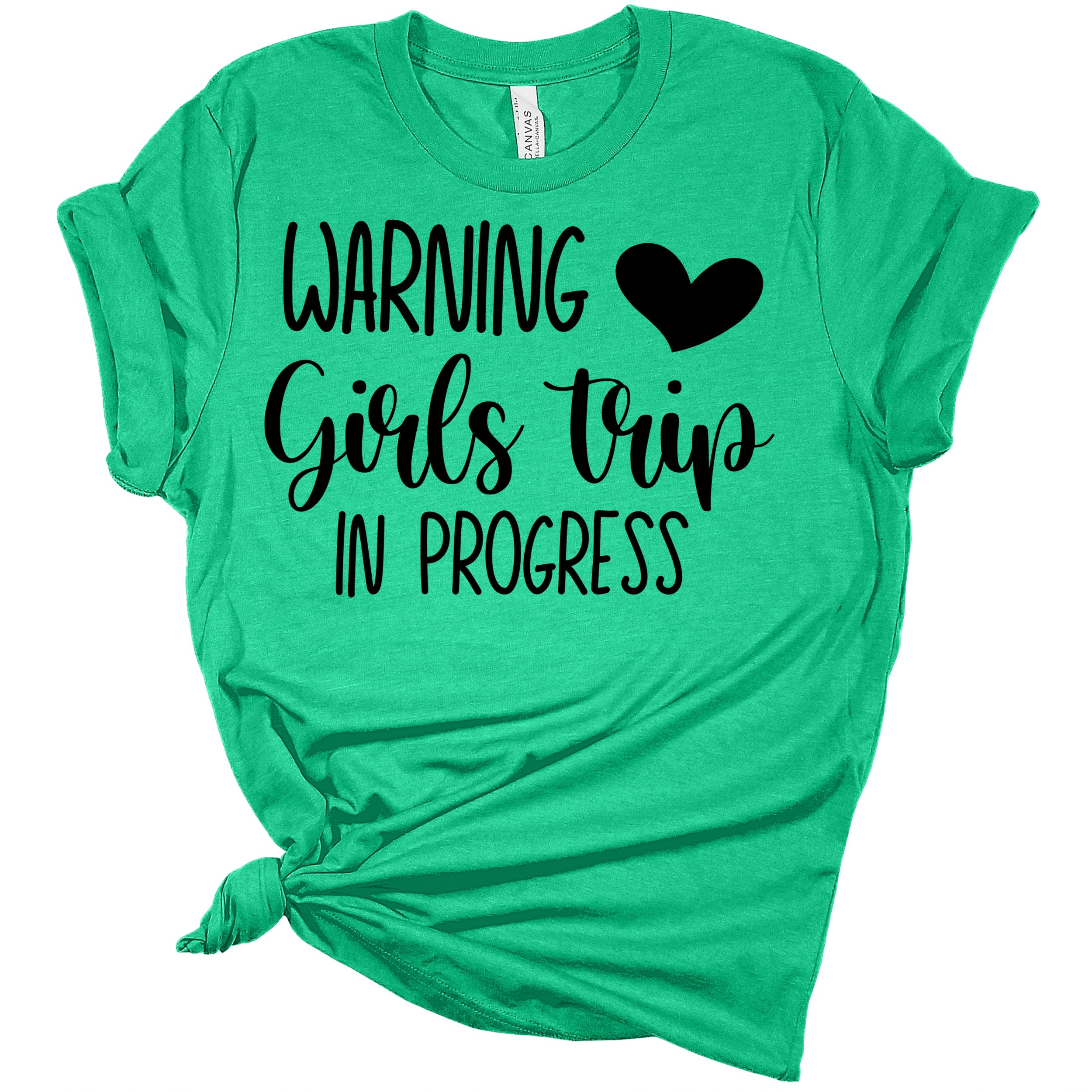 Women's Warning Girls Trip Shirt - Funny Graphic Tee for Girls Getaway, Bachelorette Party & Vacation - Perfect Gift for Best Friends Travel Crew