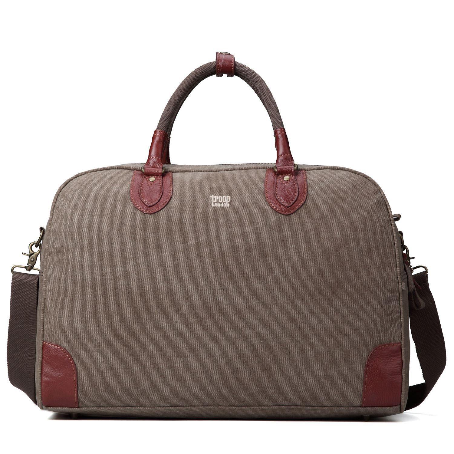 TRP0263 Troop London Classic Canvas Holdall - Large Durable Travel Duffel Bag for Gym, Weekend Trips & Outdoor Adventures | Water-Resistant Carry-On Luggage