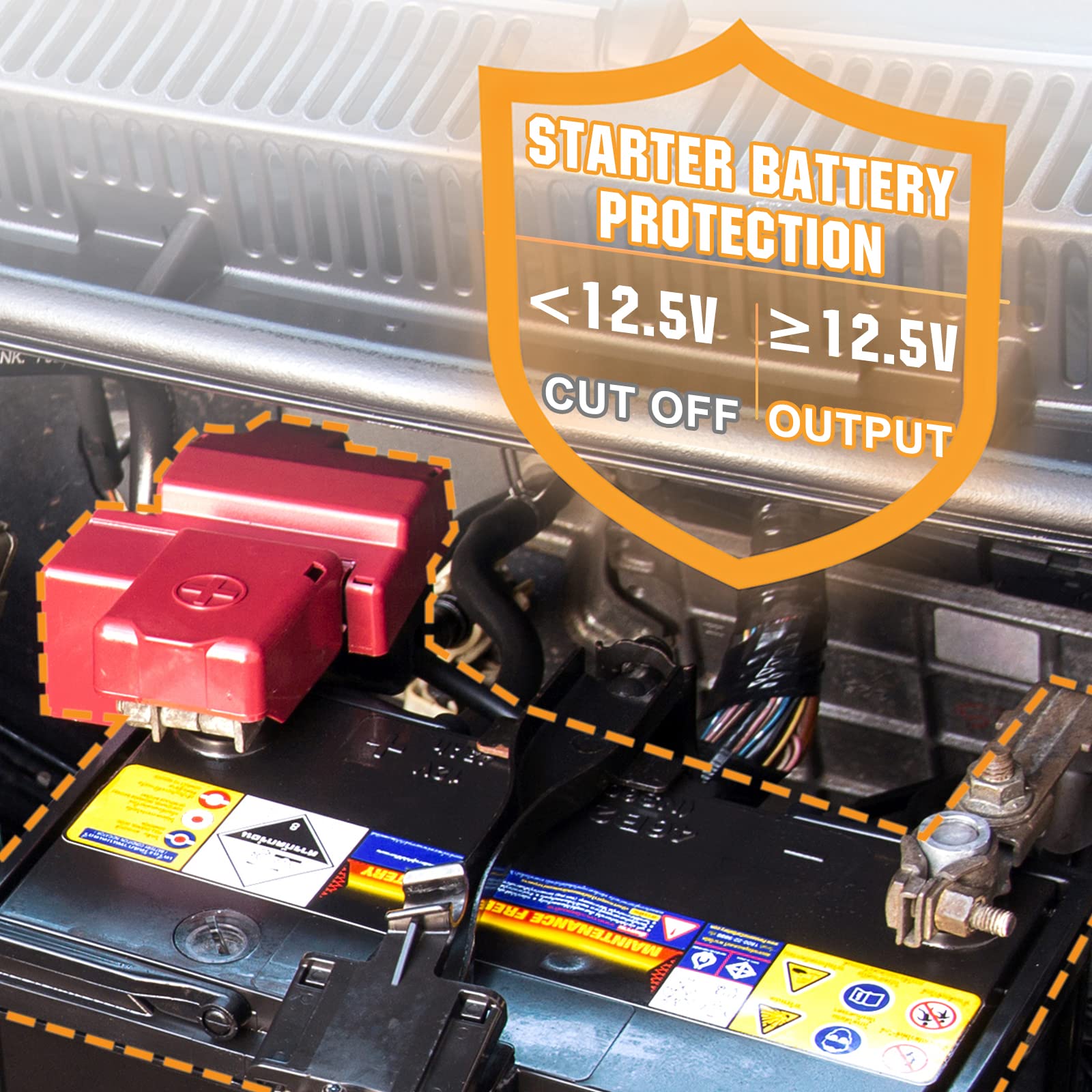 ECO-WORTHY 12V 40A DC to DC Charger with MPPT - Solar Charge Controller & On-Board Battery Charger for Lithium, Gel, AGM Batteries - Compatible with Solar Panels & Alternators - Perfect for RVs, Trailers, Boats, Yachts & Off-Grid Power Systems