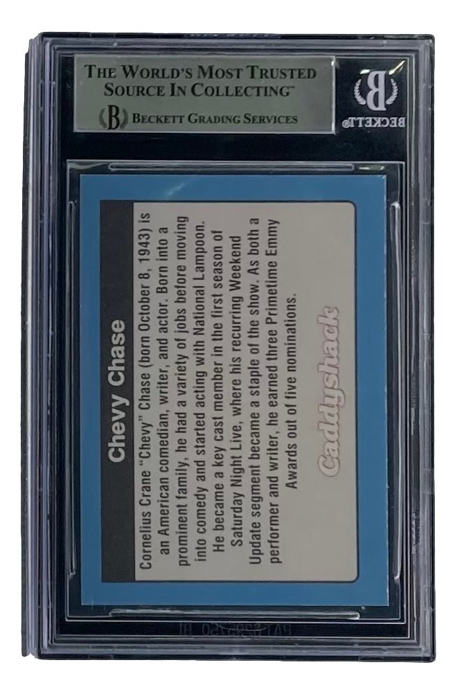 Chevy Chase Autographed Caddyshack Ty Webb Trading Card - PSA Slabbed & Certified - Perfect for Movie Memorabilia Collectors & Golf Fans