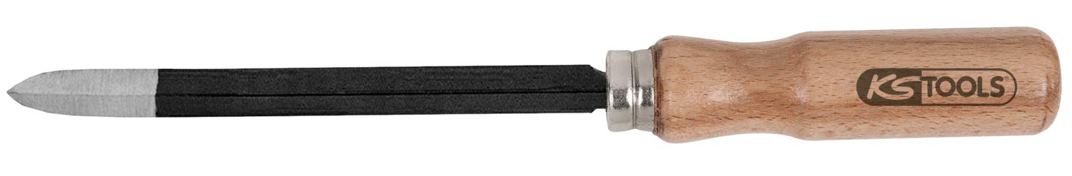 KS Tools 150.3246 Triangular Solid Scraper - 370mm Heavy Duty Paint & Adhesive Remover for Auto Body, Woodworking & DIY Projects