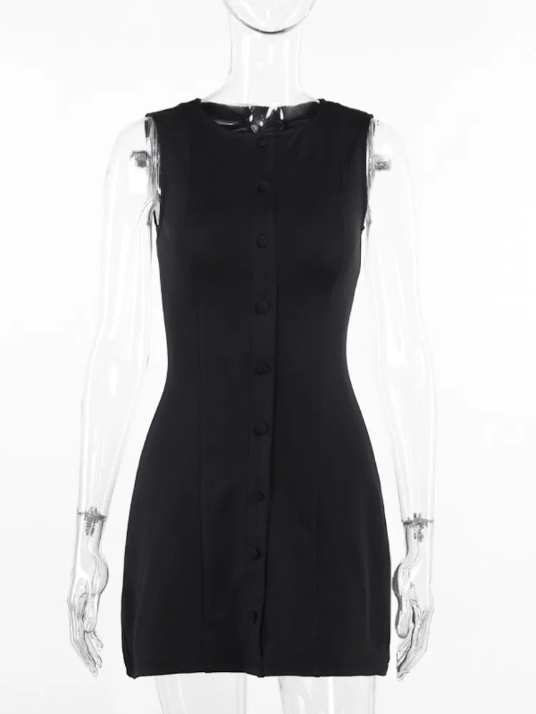 Sexy Sleeveless Mini Dress for Women - Bodycon Club Party Tank Dress with O-Neck & Bustier Design | Perfect for Night Out, Cocktail Party, Date Night & Summer Vacation