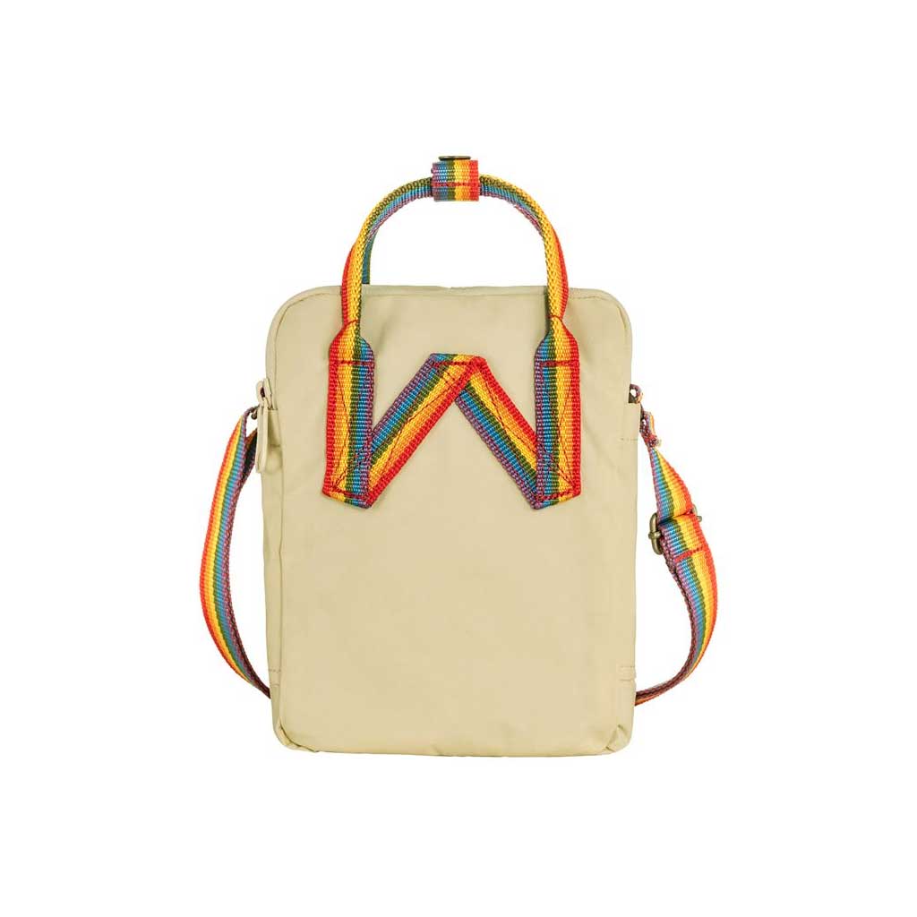 Fjallraven Kanken Rainbow Sling Bag Light Oak - Stylish Crossbody Backpack for Travel, Hiking & Daily Use