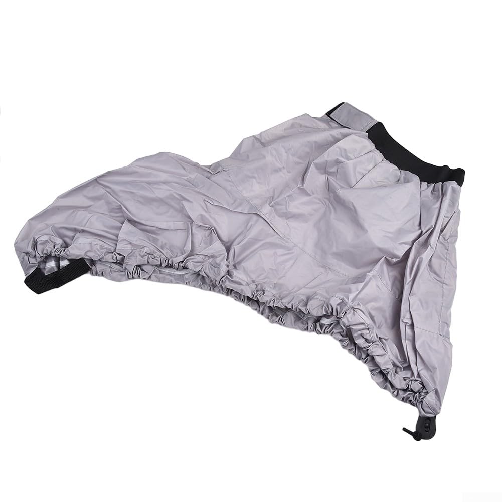 **Adjustable Waterproof Kayak Skirt - Nylon Spray Deck Cover for Canoe & Kayak Cockpit - Ideal for Whitewater, Sea & Recreational Kayaking (S Gray)**