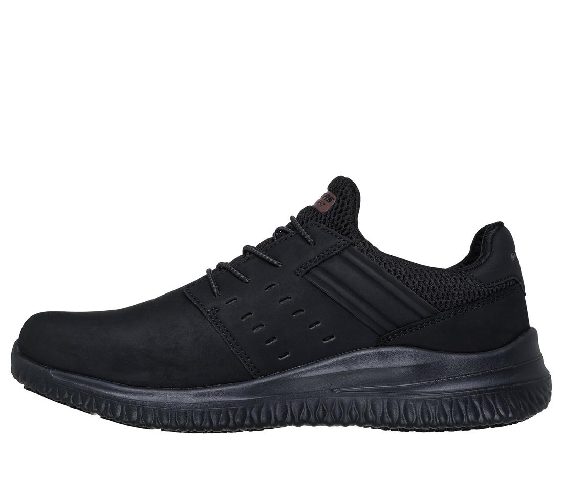 Delson 3.0 Sr Slip Resistant Work Shoes for Men - Black Non-Slip Safety Shoes for Restaurant, Kitchen & Construction Workers - Comfortable & Durable Work Boots for Healthcare, Warehouse & Industrial Use