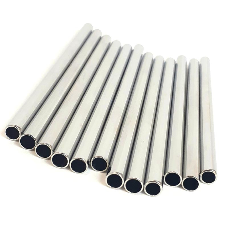 BarConic® Mini Stainless Steel Straws - 12 Pack Reusable Metal Drinking Straws for Smoothies, Iced Coffee & Cocktails | Eco-Friendly Travel & Home Use Accessories