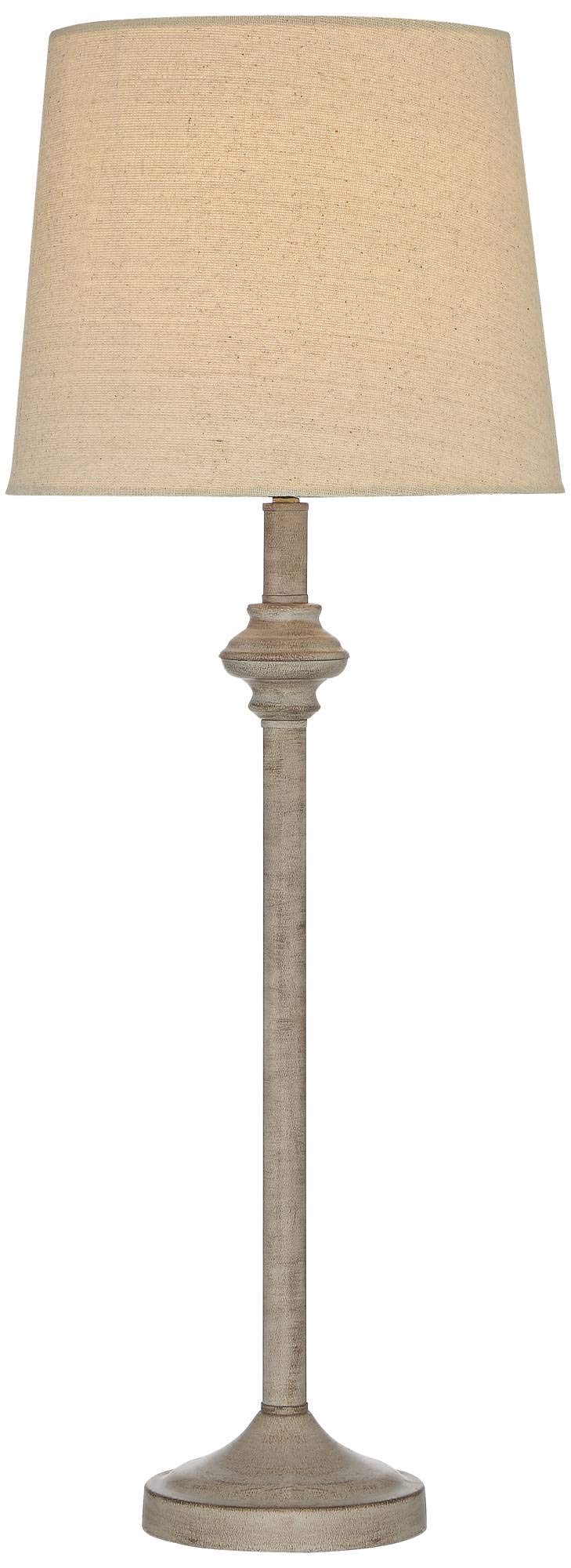 360 Lighting Carter Traditional 3-Piece Table & Floor Lamp Set - Beige Metal with Cream Fabric Tapered Drum Shade - Elegant Lighting for Living Room, Bedroom, Nightstand & Home Office - Perfect for Reading, Relaxation & Home Decor