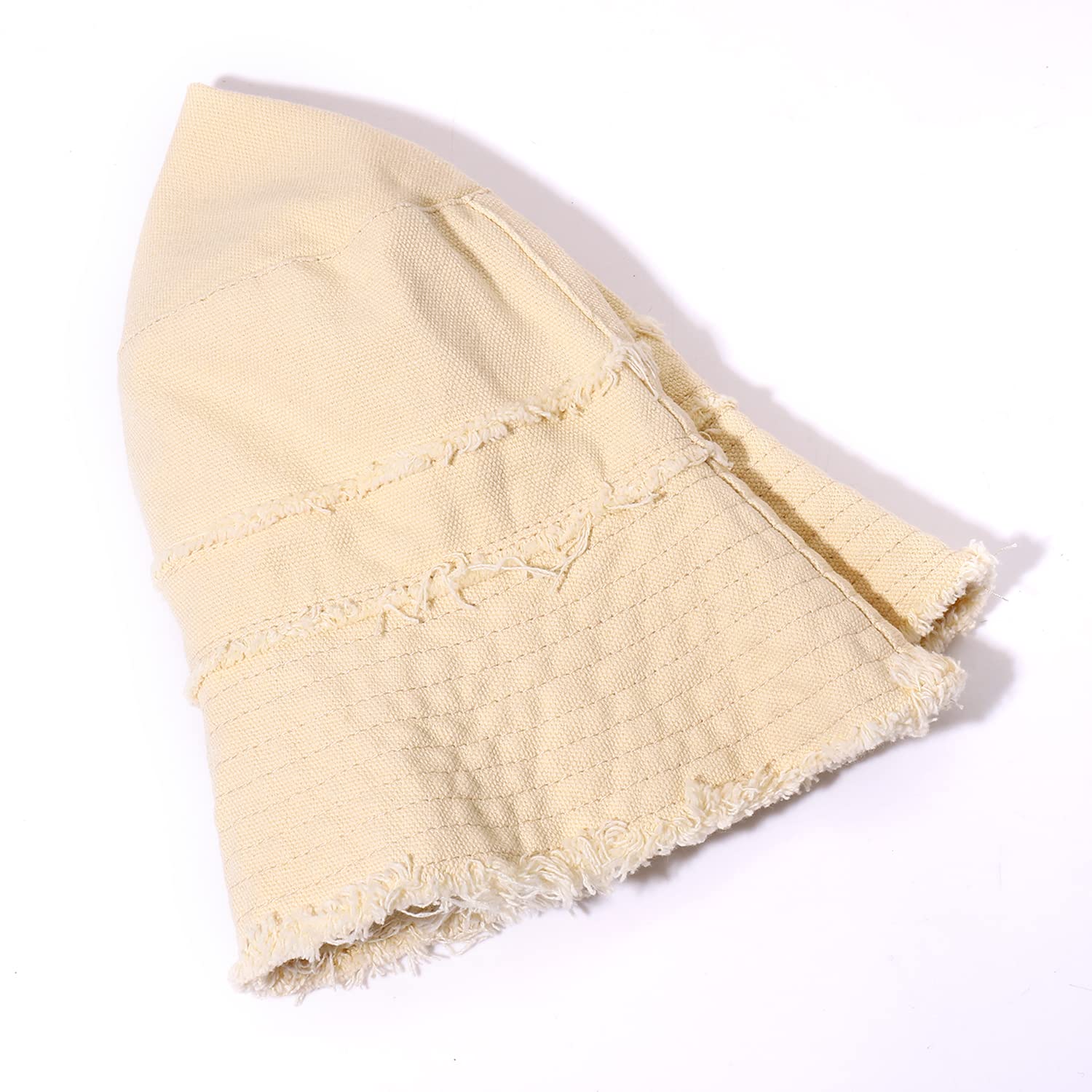 Women's Frayed Bucket Hats - Foldable Wide Brim Cotton Sun Hats for Beach, Outdoor & Summer Activities | UV Protection & Breathable Design for Travel, Gardening & Casual Wear