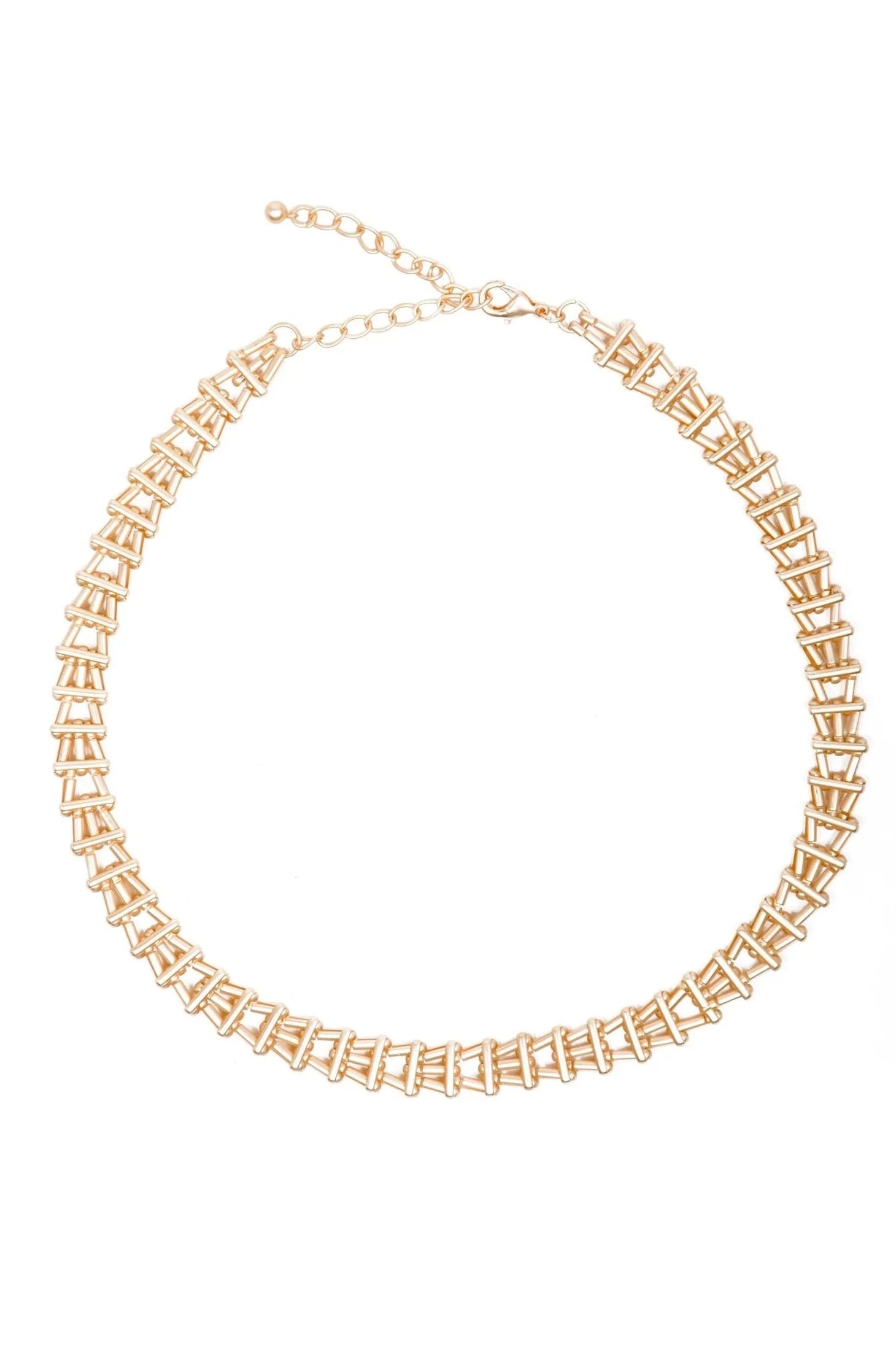 Vintage Gold Chain Necklace for Women - Handmade Woven Design - Perfect for Parties, Weddings & Everyday Wear