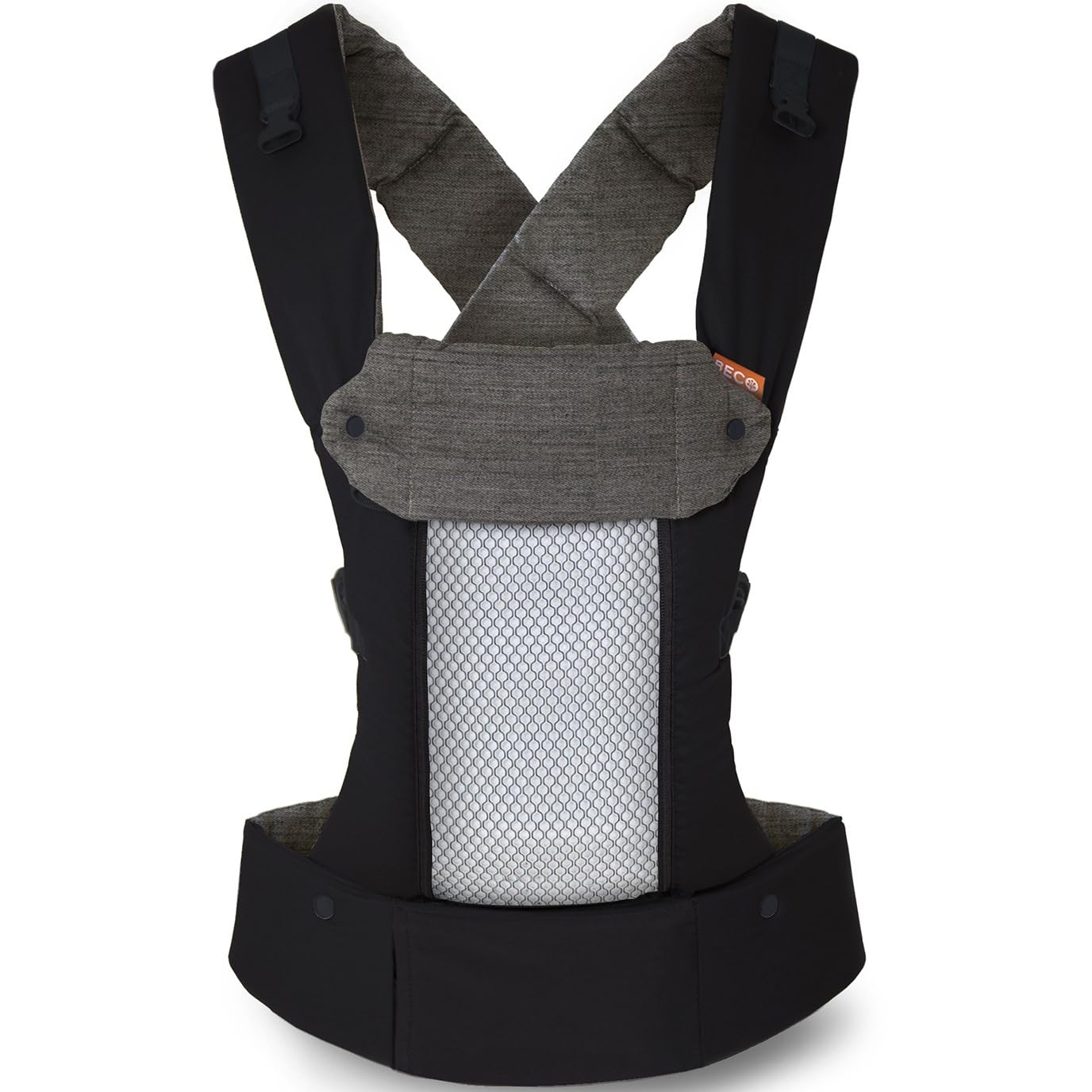 Beco 8 Baby Carrier for Newborn to Toddler (7-45 lbs) - Adjustable Ergonomic Baby Carrier Backpack & Front Carrier - Cool Hybrid Baby Holder for Comfort - Perfect for Hiking, Travel & Everyday Use (Black)